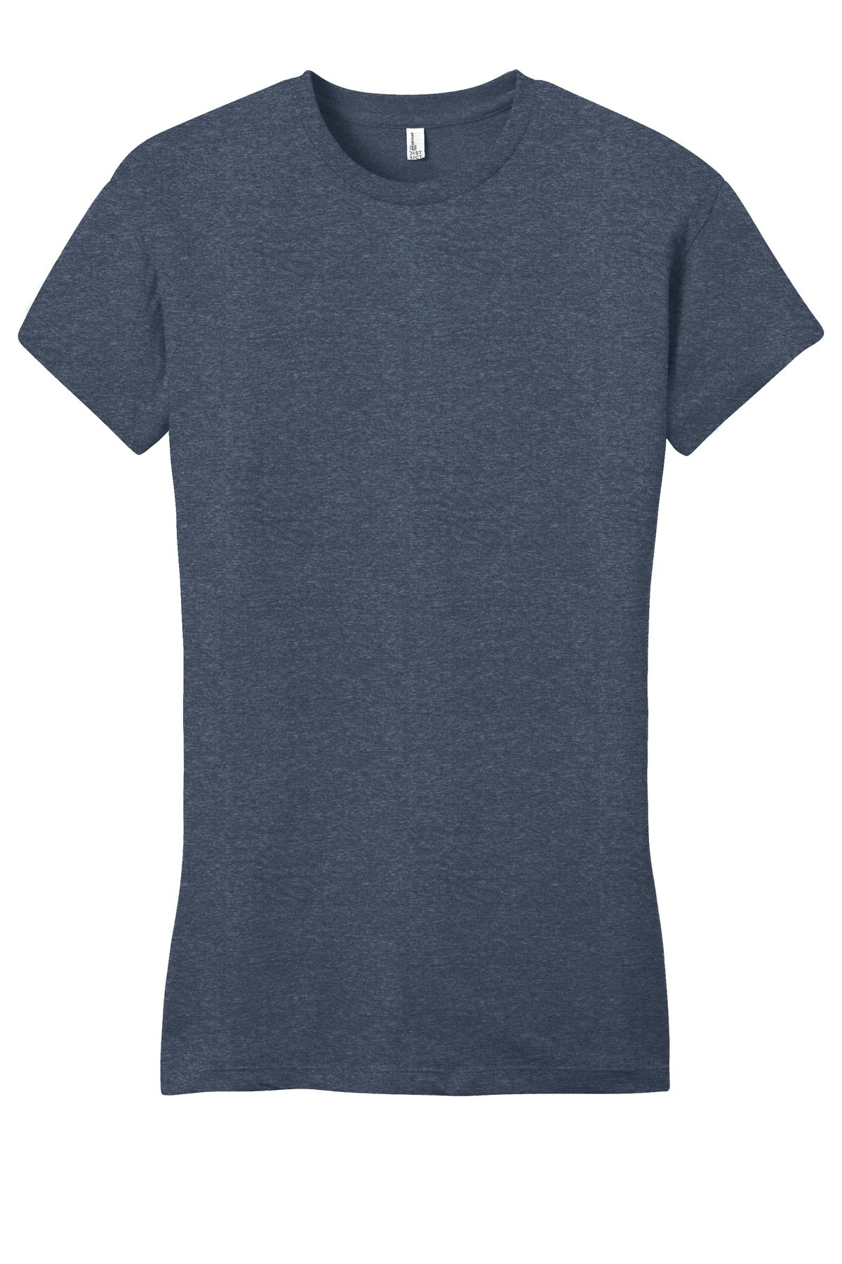Front View of Hthrd Navy District Women's Fitted Very Important Tee . DT6001
