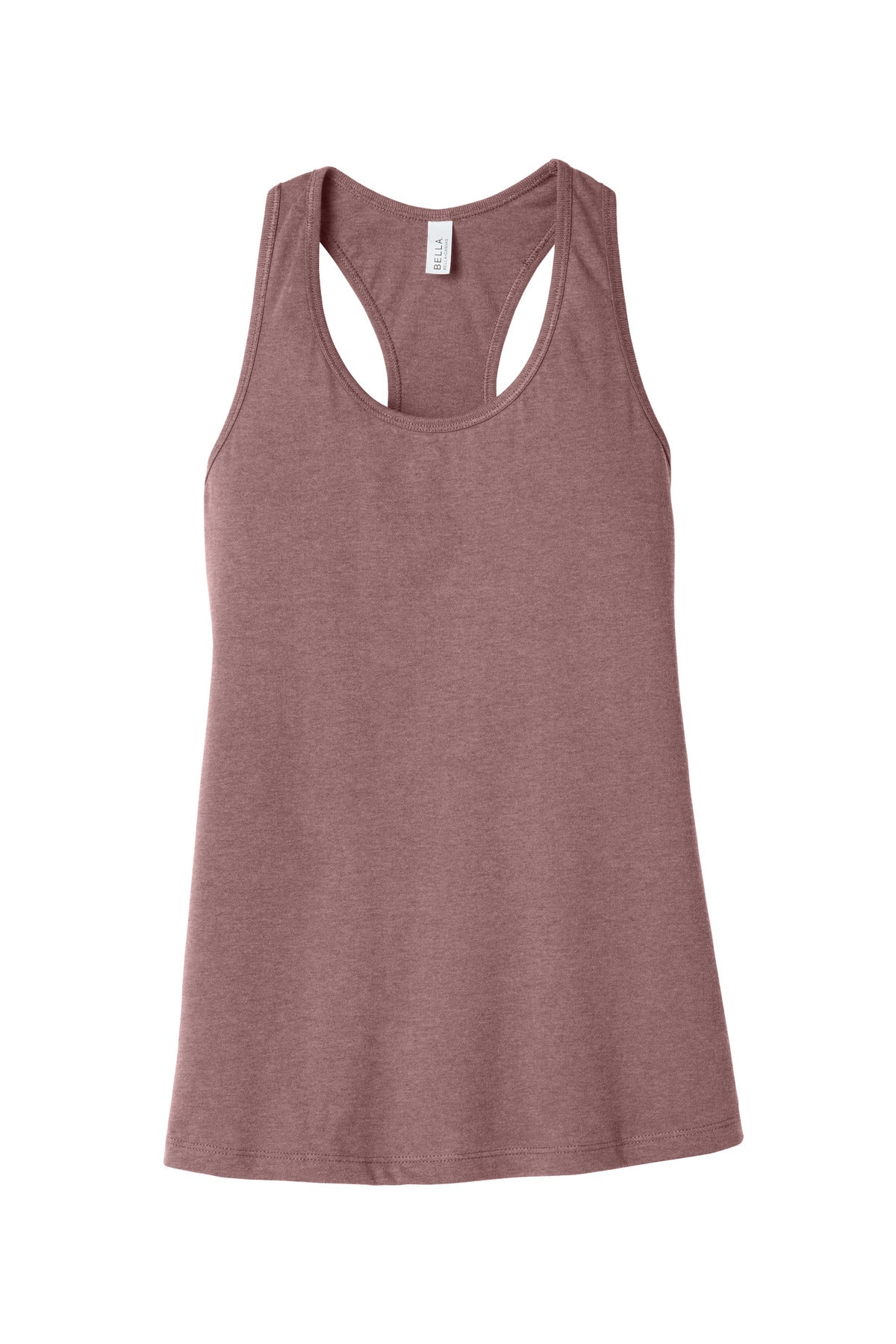Front View of HthrMauve BELLA+CANVAS Women's Jersey Racerback Tank. BC6008
