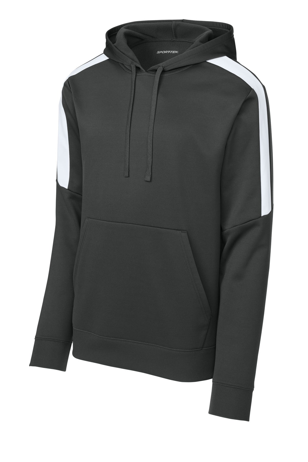 Front View of IrGy/White Sport-Tek Sport-Wick Fleece United Pullover Hoodie ST255