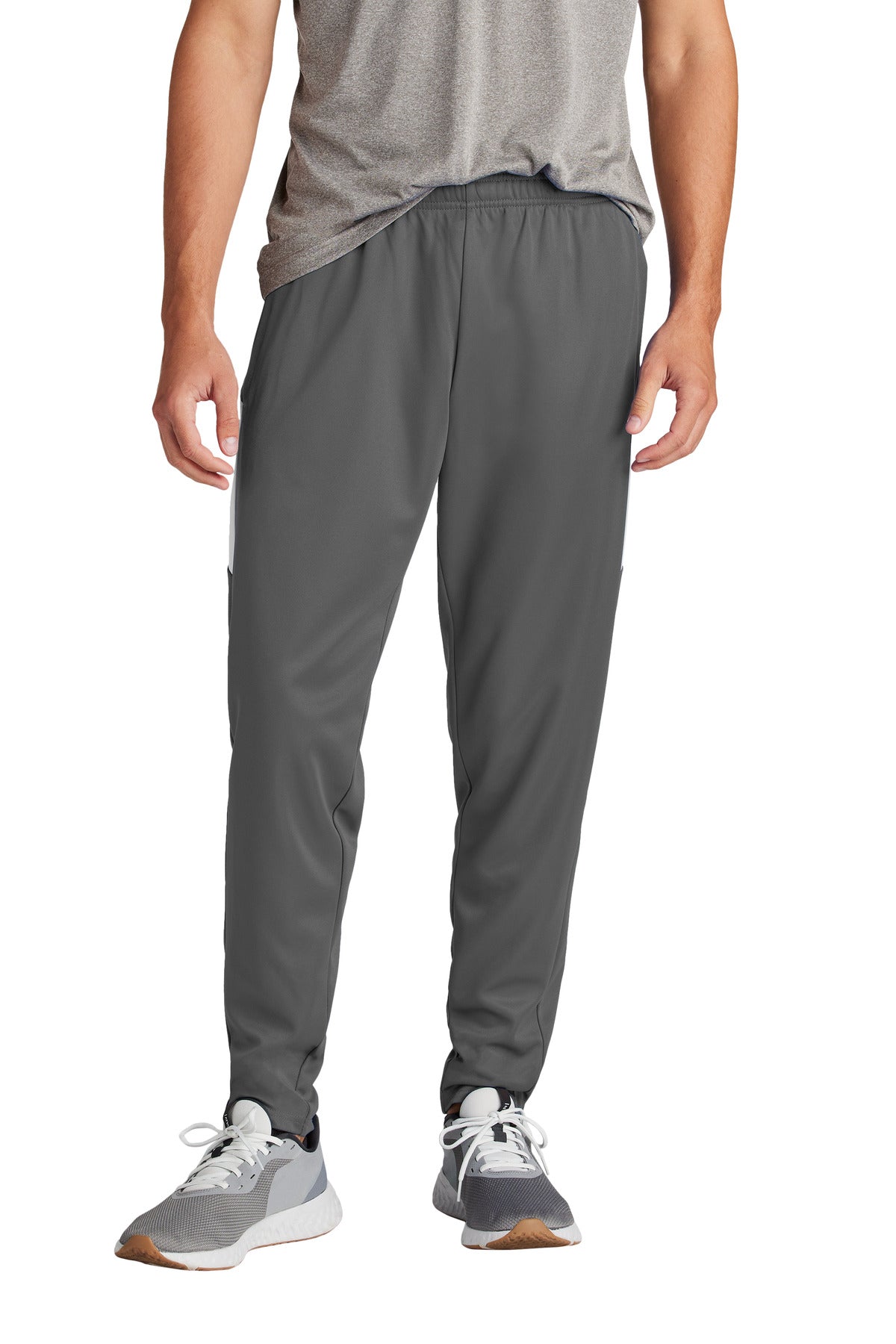 Front View of IrGy/White Sport-Tek Travel Pant PST800