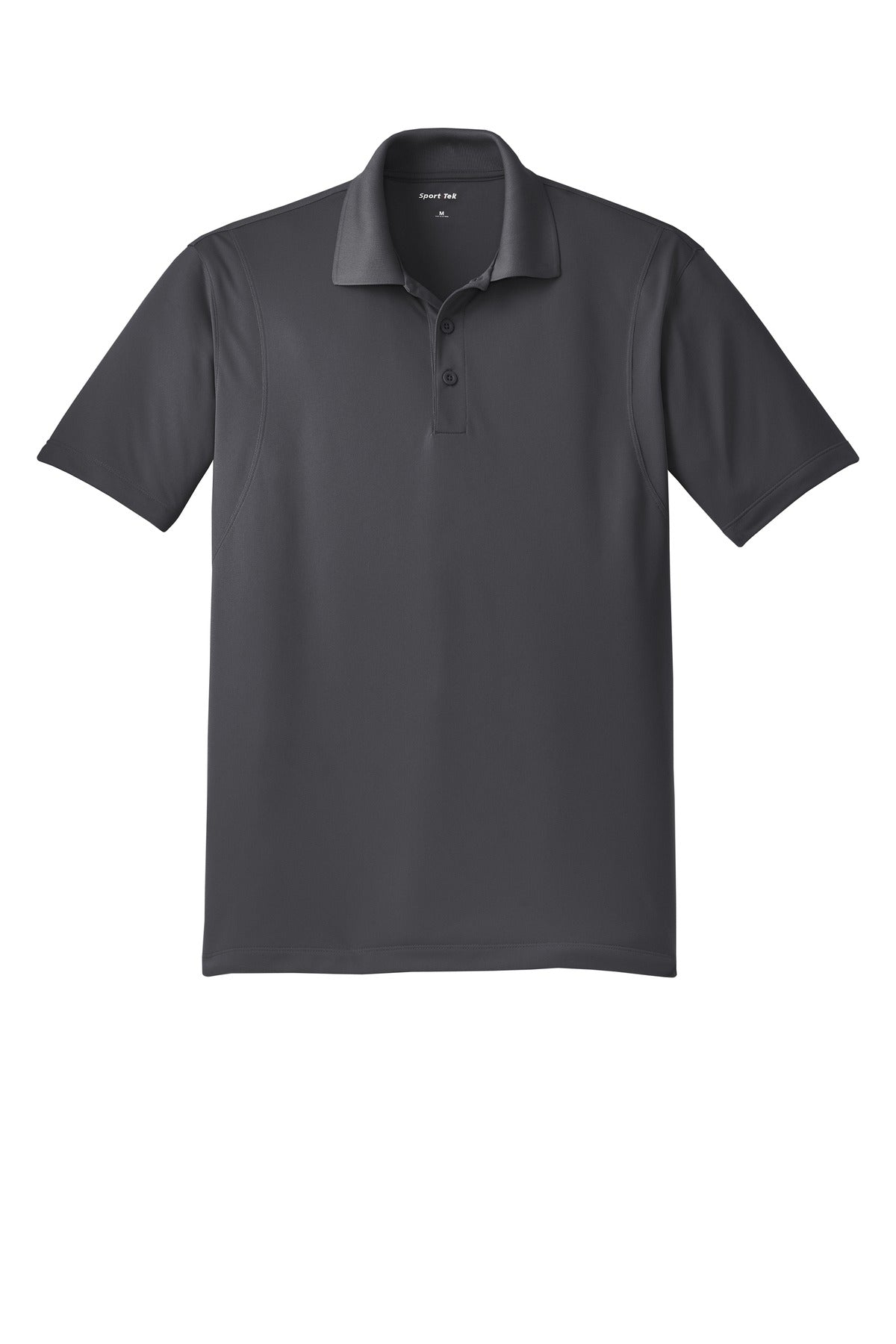 Front View of Iron Grey Sport-Tek Tall Micropique Sport-Wick Polo. TST650