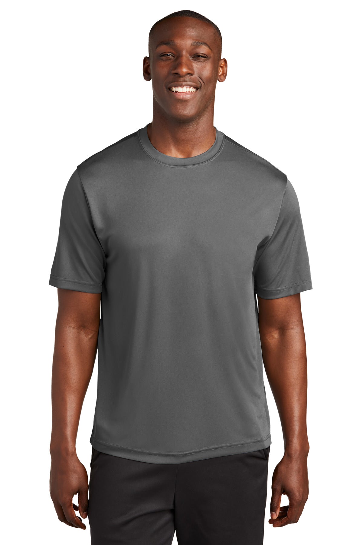 Front View of Iron Grey Sport-Tek Tall PosiCharge Competitor Tee. TST350