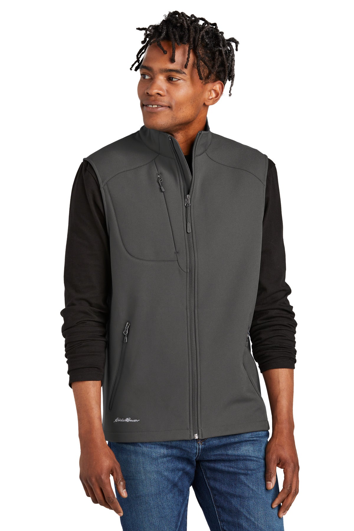 Front View of IronGate Eddie Bauer Stretch Soft Shell Vest EB546