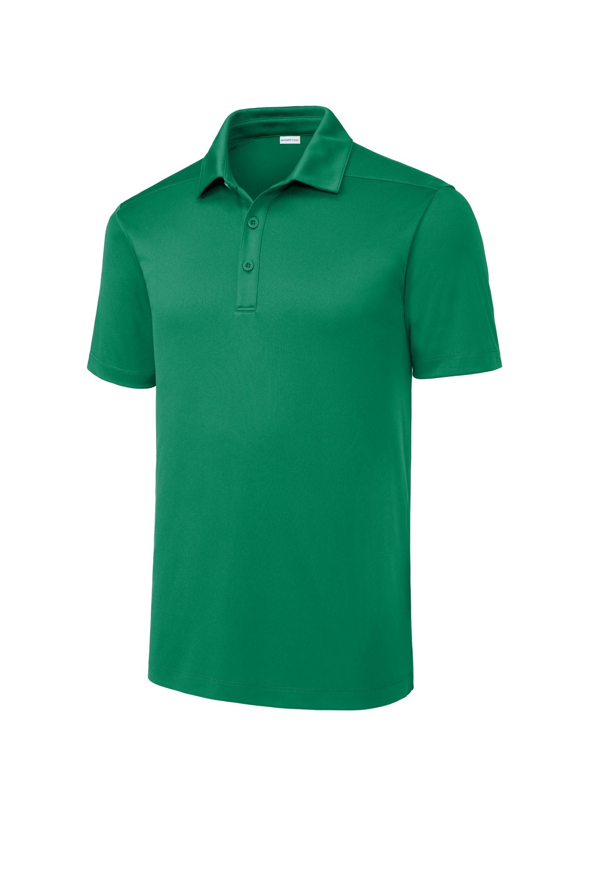 Front View of Kelly Green Sport-Tek Posi-UV Pro Polo. ST520