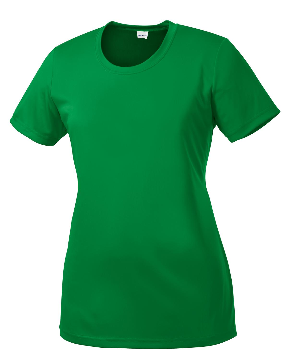 Front View of Kelly Green Sport-Tek Women's PosiCharge Competitor Tee. LST350