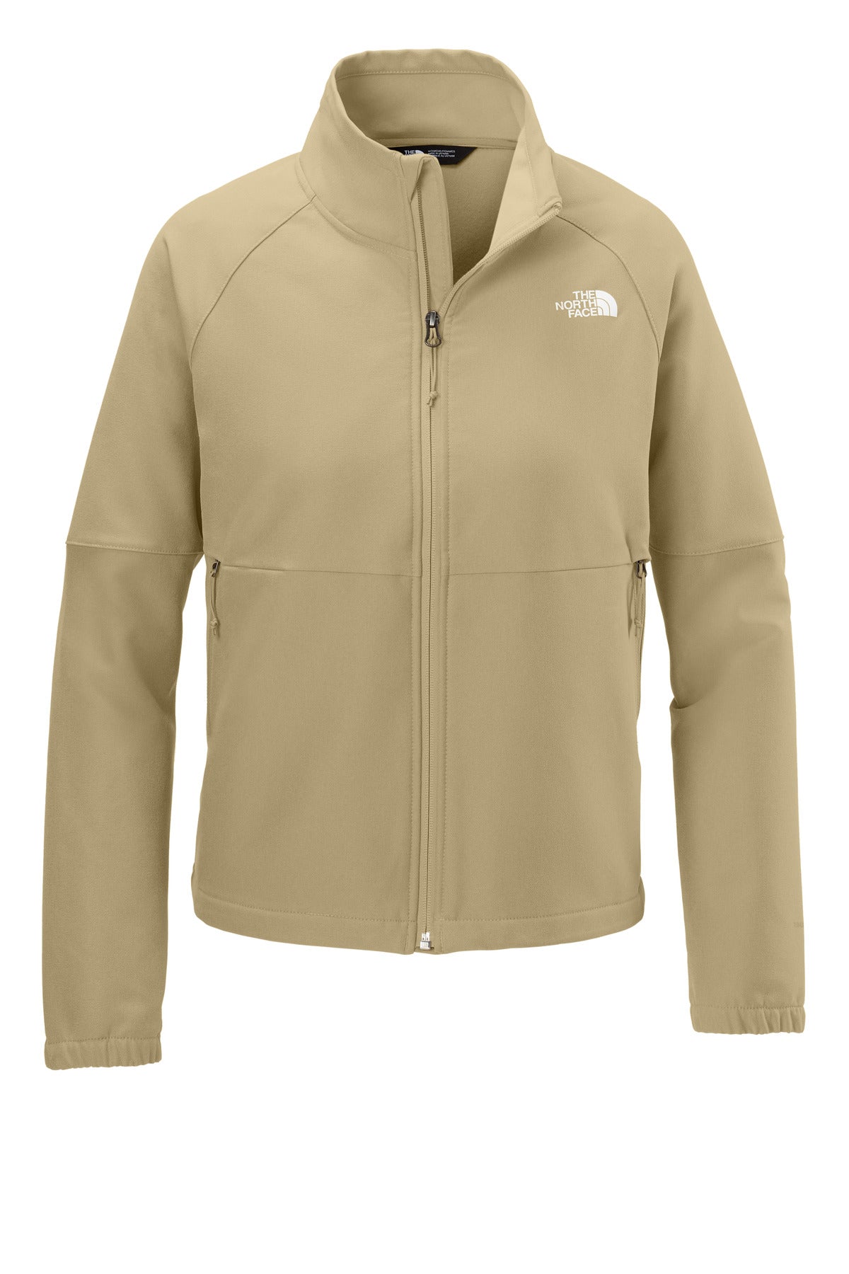 Front View of KhkStnDkHt The North Face Women's Barr Lake Soft Shell Jacket NF0A8C5C