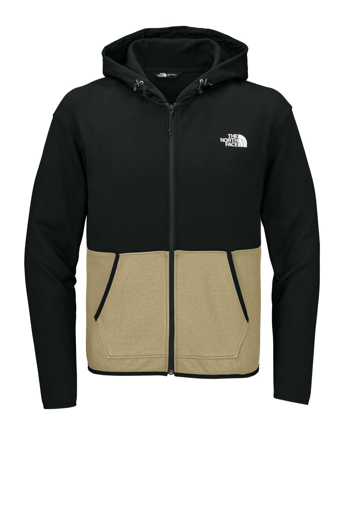 Front View of KhStn/TNFB The North Face Double-Knit Full-Zip Hoodie NF0A8BUS