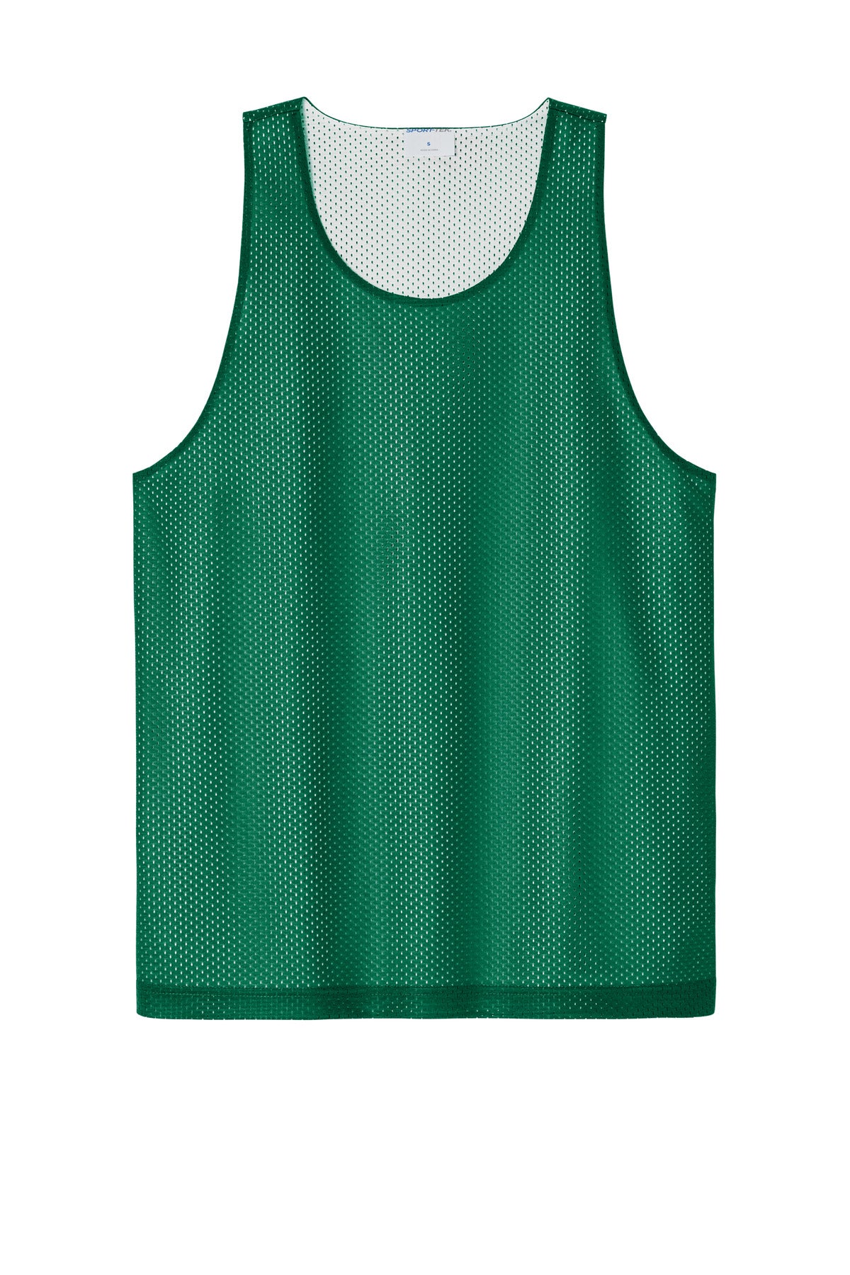 Front View of KllyGr/Wht Sport-Tek PosiCharge Reversible Mesh Tank ST5000