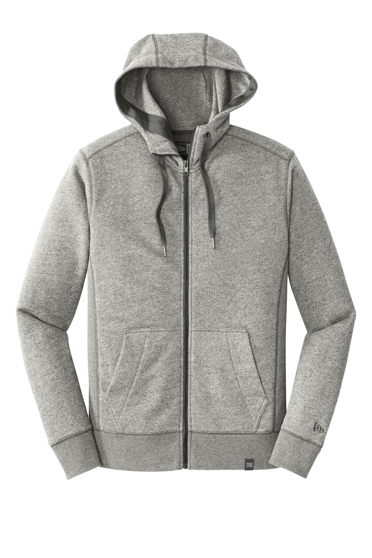 Front View of Light Graph Tw New Era French Terry Full-Zip Hoodie. NEA502