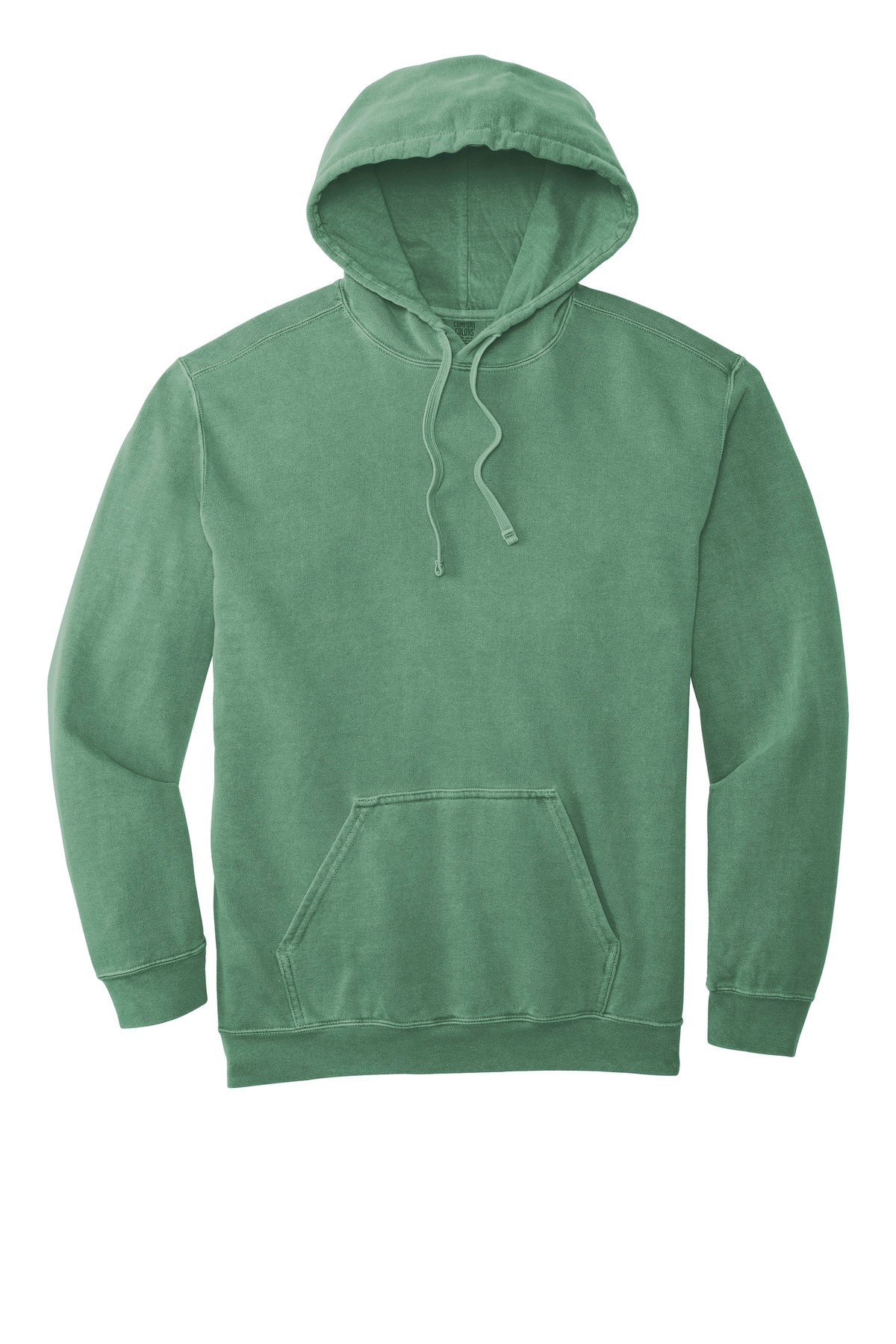 Front View of Light Green COMFORT COLORS Ring Spun Hooded Sweatshirt. 1567