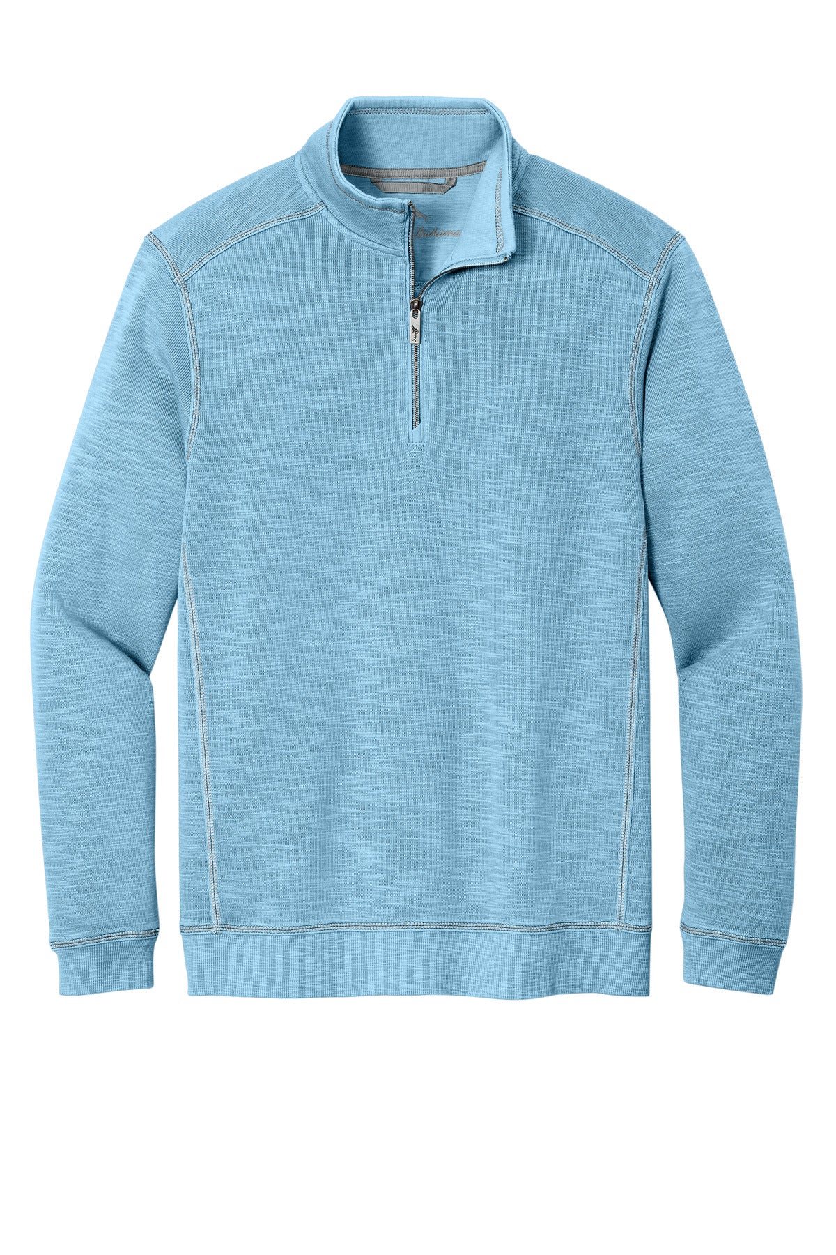 Front View of LightSkyBl Tommy Bahama Tobago Bay 1/2-Zip ST226342TB