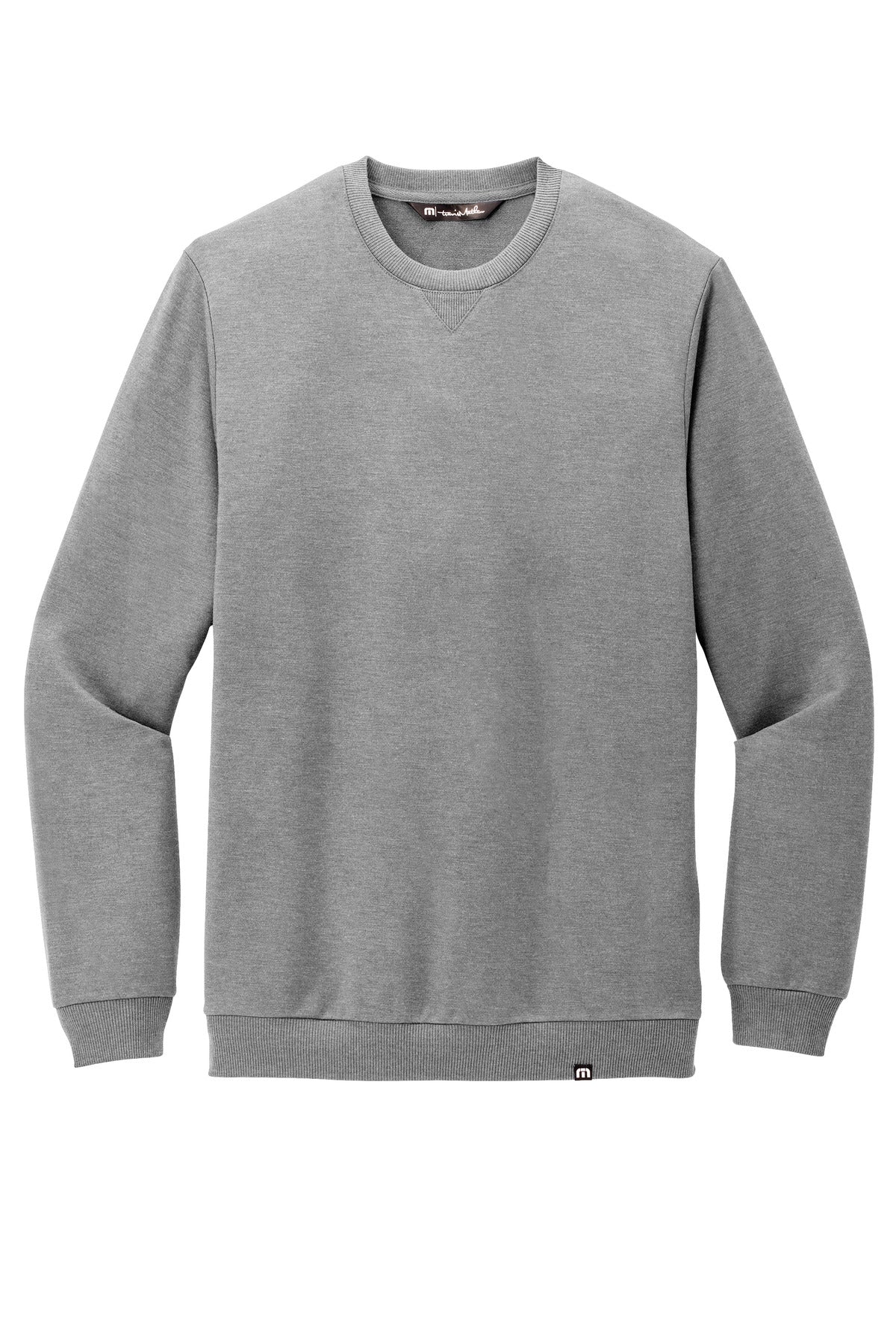 Front View of LtGreyHt TravisMathew Long Weekend Crew TM1MZ342