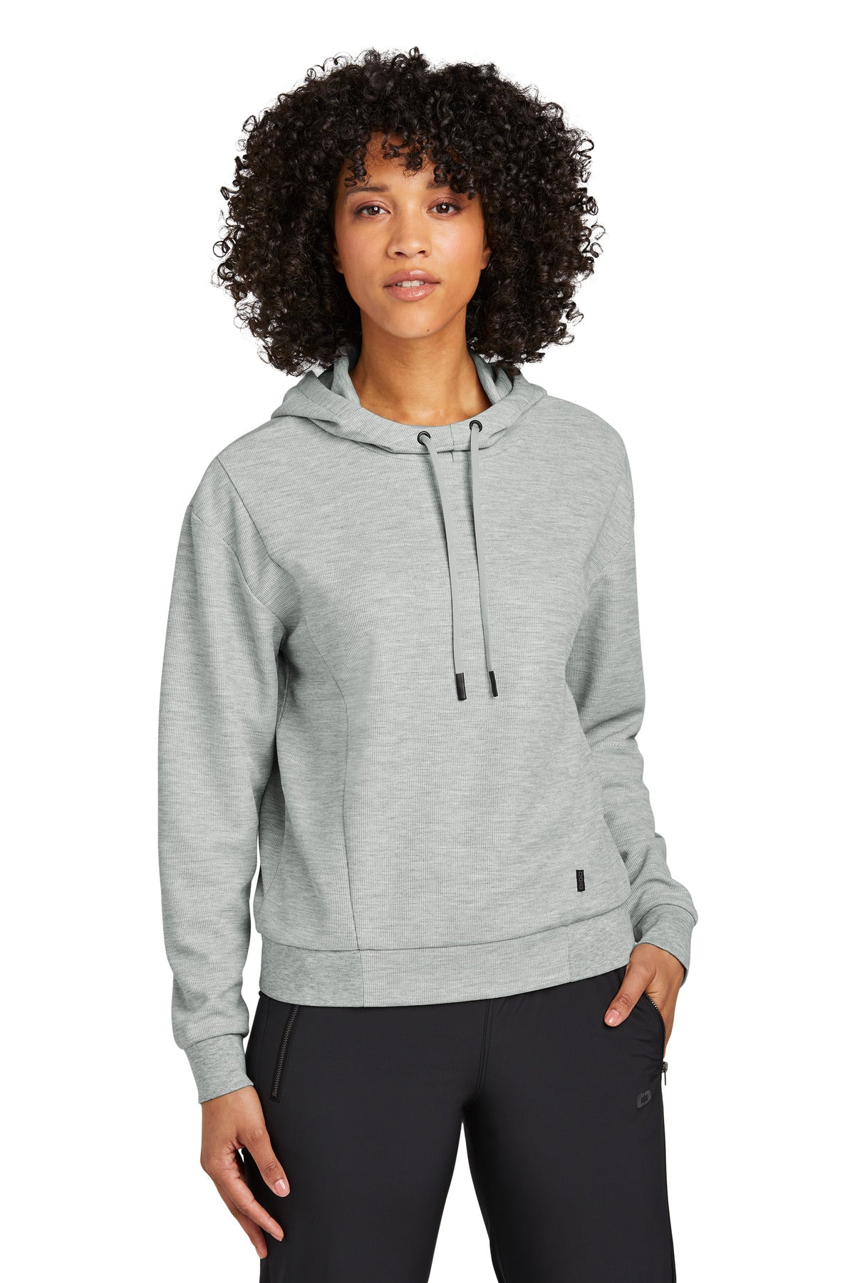 Front View of LtHtGry OGIO Women's Revive Hoodie LOG162