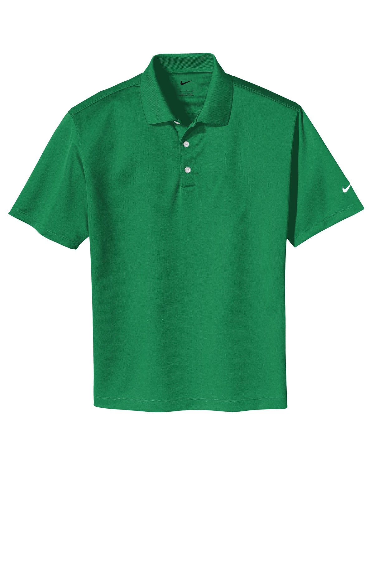 Front View of Lucky Green Nike Tech Basic Dri-FIT Polo. 203690