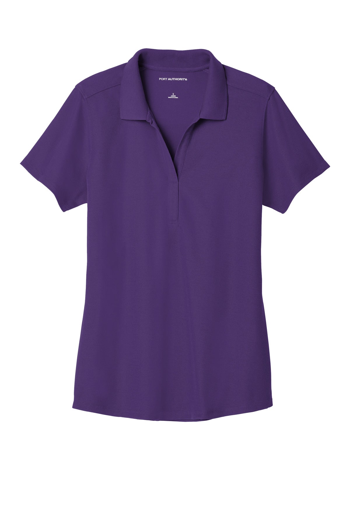Front View of Majestic Purp Port Authority Women's EZPerformance Pique Polo. LK600