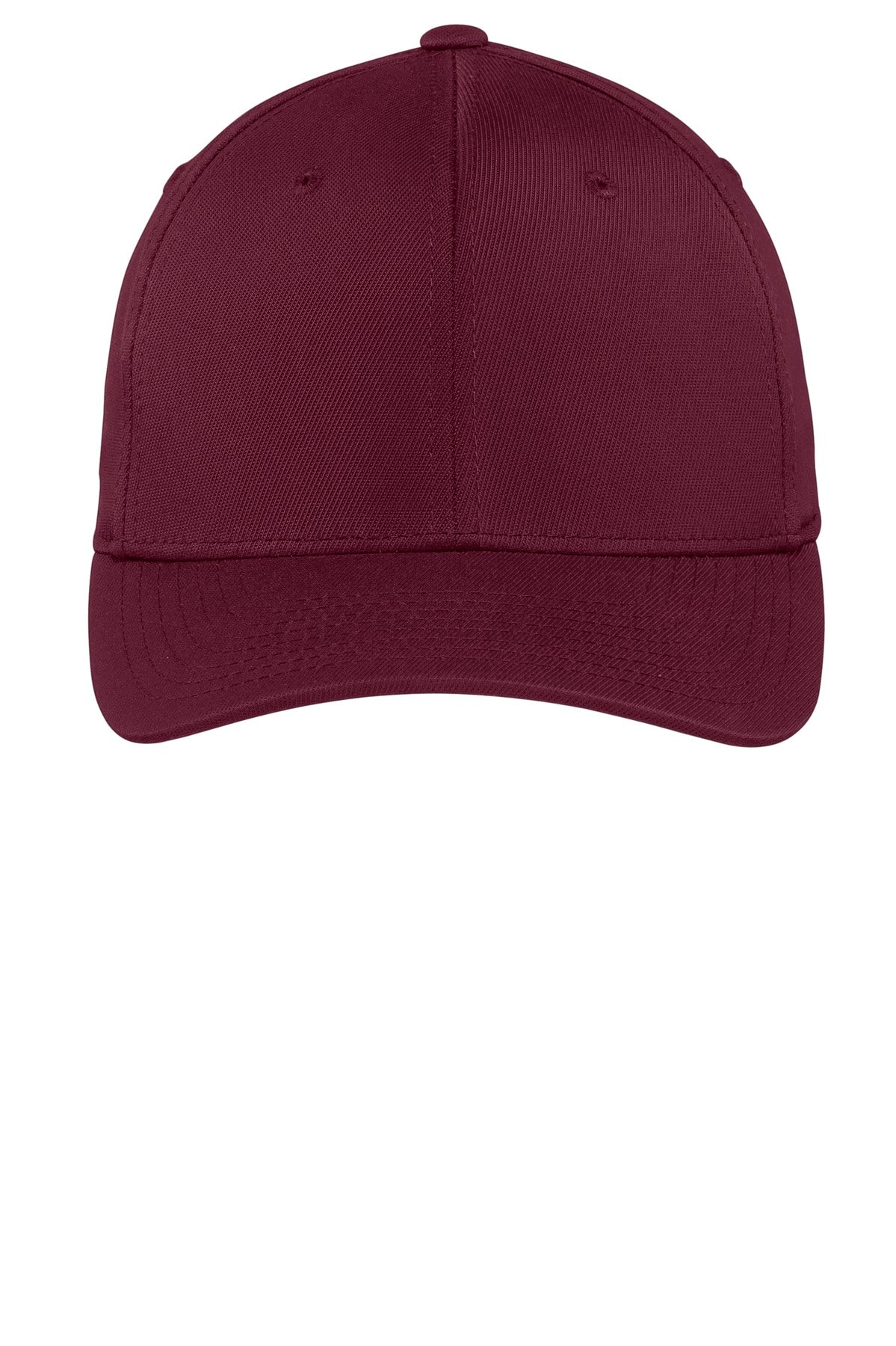Front View of Maroon Sport-Tek Flexfit Performance Solid Cap. STC17