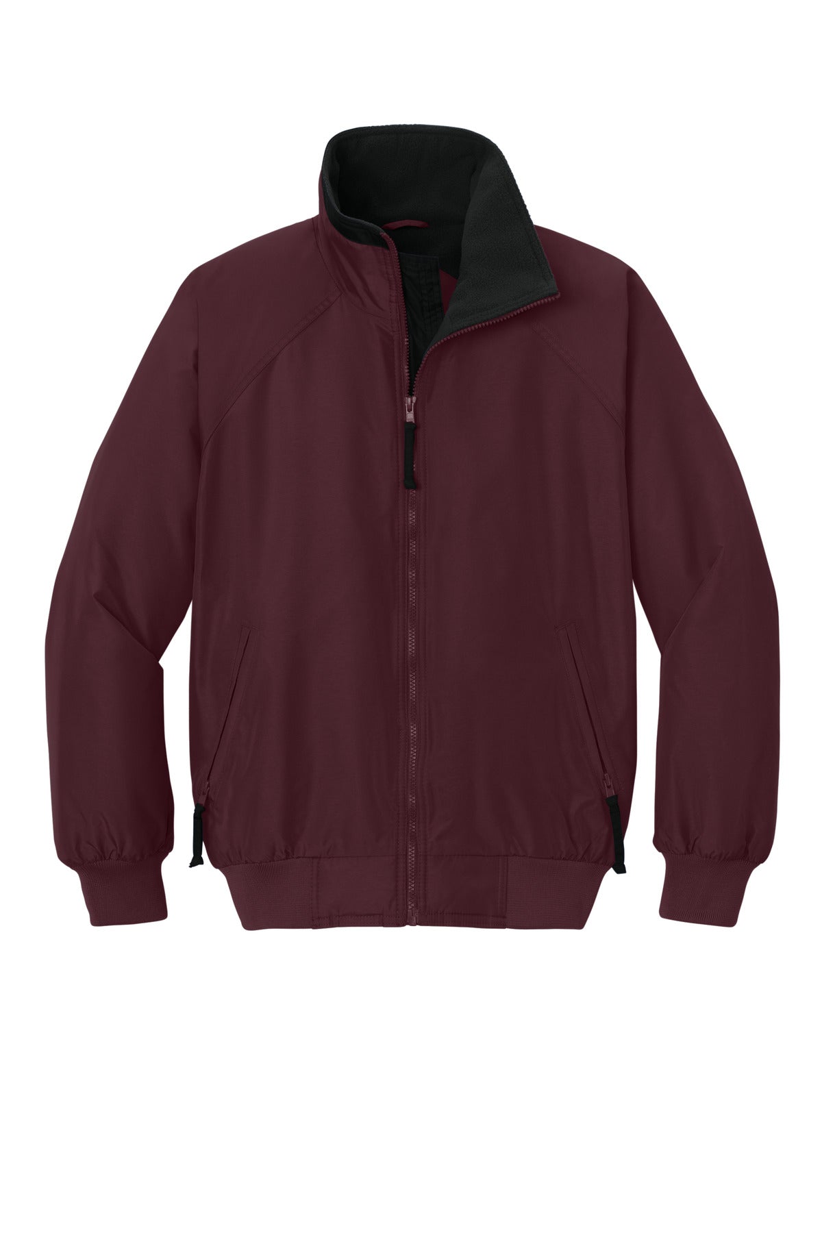 Front View of Maroon/Black Port Authority Challenger Jacket. J754