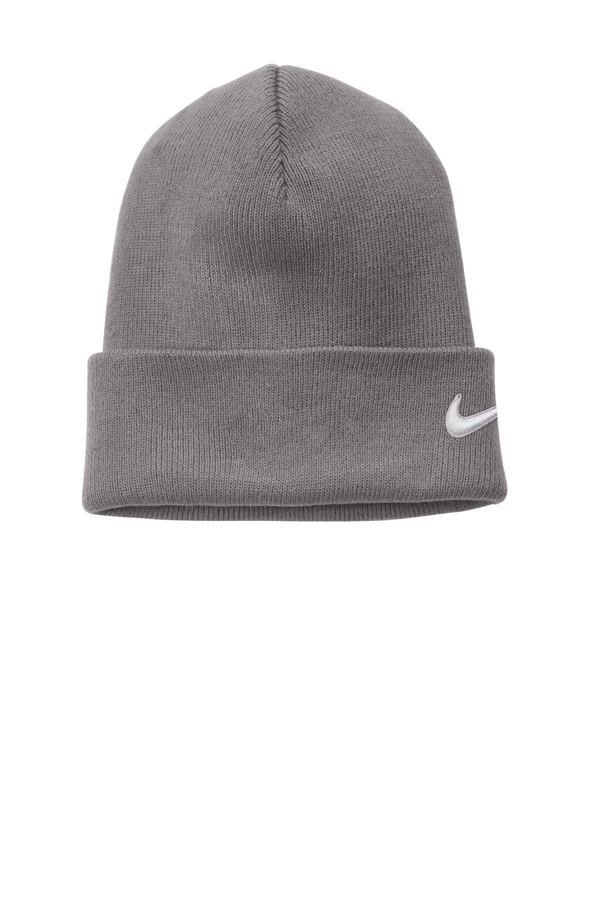 Front View of MediumGrey Nike Team Cuffed Beanie NKFB6539