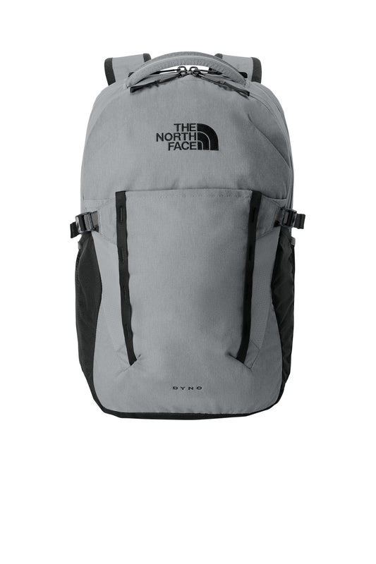 Front View of Mid Gy DH/TNFB The North Face Dyno Backpack. NF0A52S7