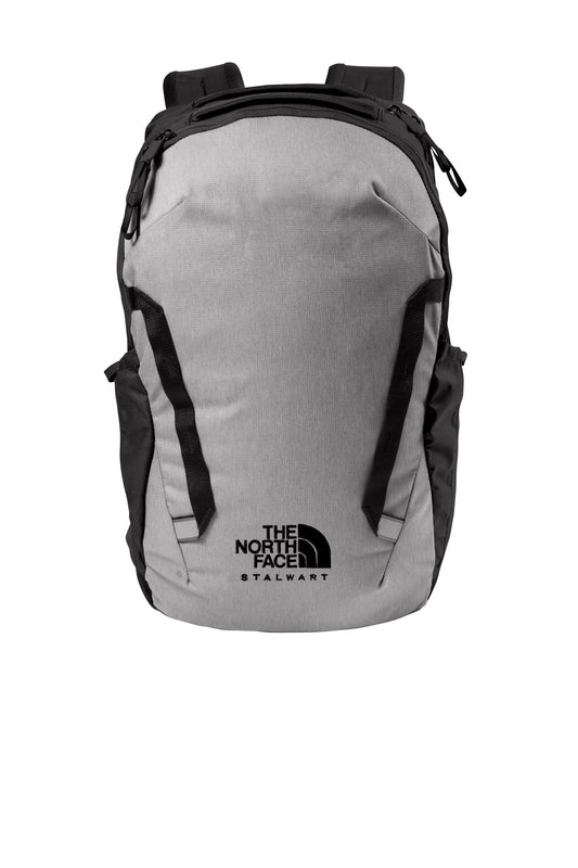 Front View of Mid Gy DH/TNFB The North Face Stalwart Backpack. NF0A52S6