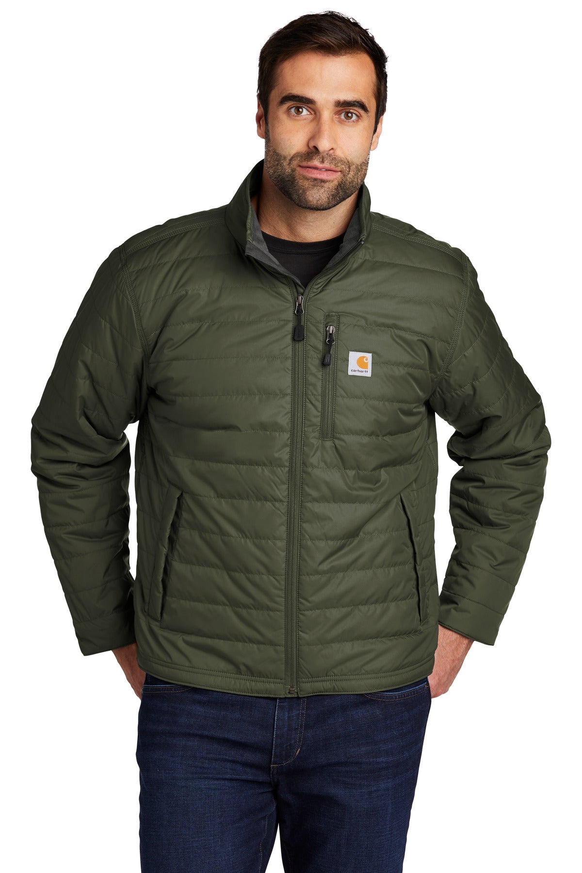 Front View of Moss Carhartt Gilliam Jacket. CT102208