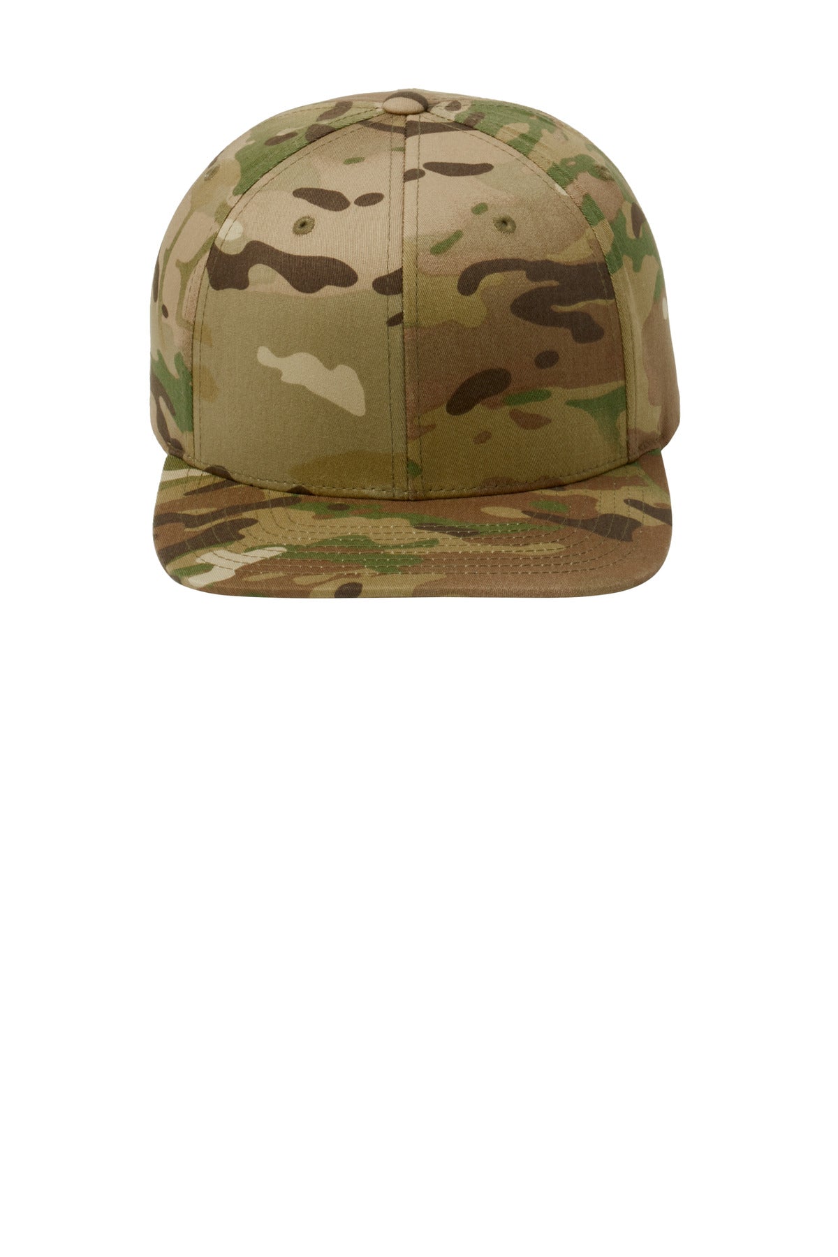 Front View of Multicam Sport-Tek YP Classics Flat Bill Snapback Cap. STC19