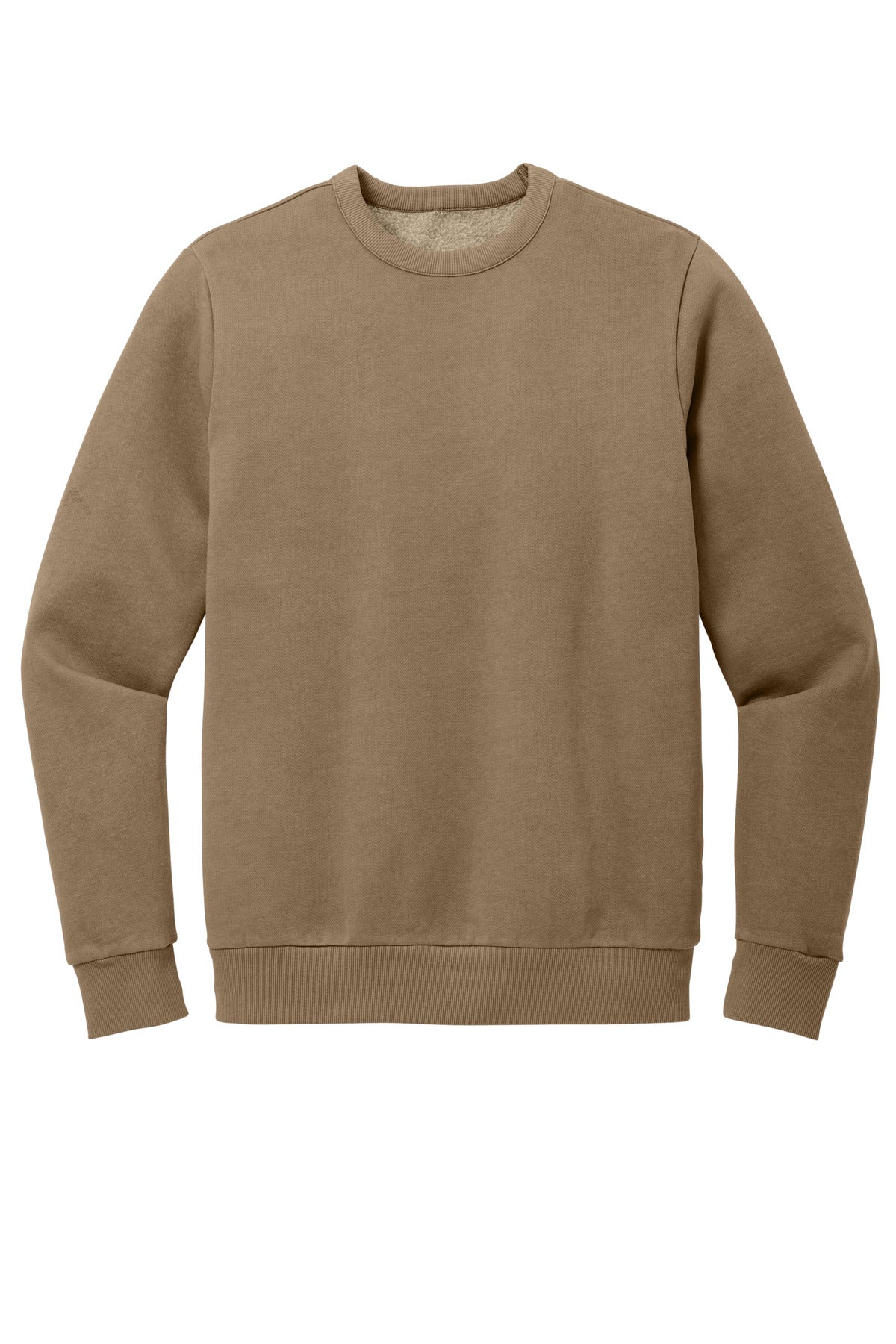 Front View of Mushroom District Wash Fleece Crew DT2204