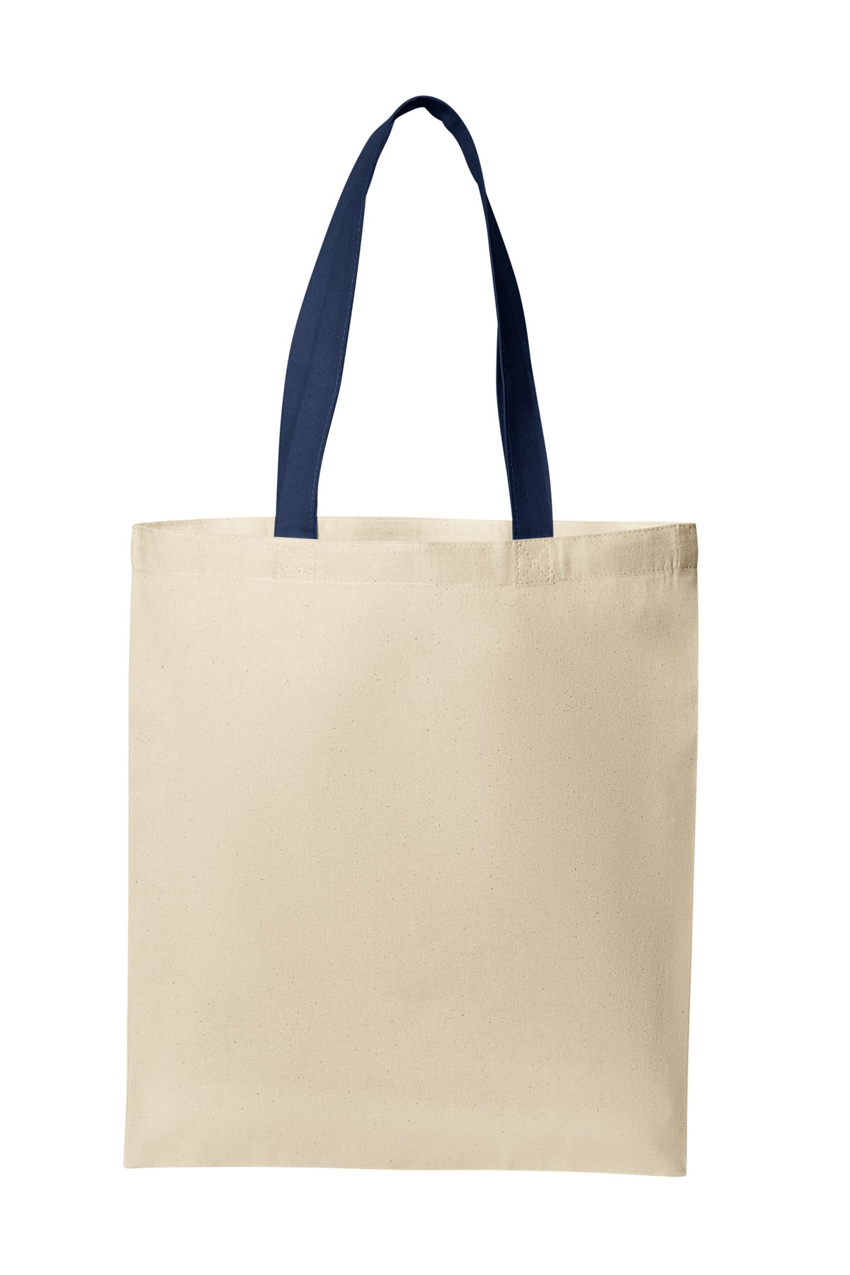 Front View of Nat/RvBlNv Port Authority Core Cotton Tote BG1500