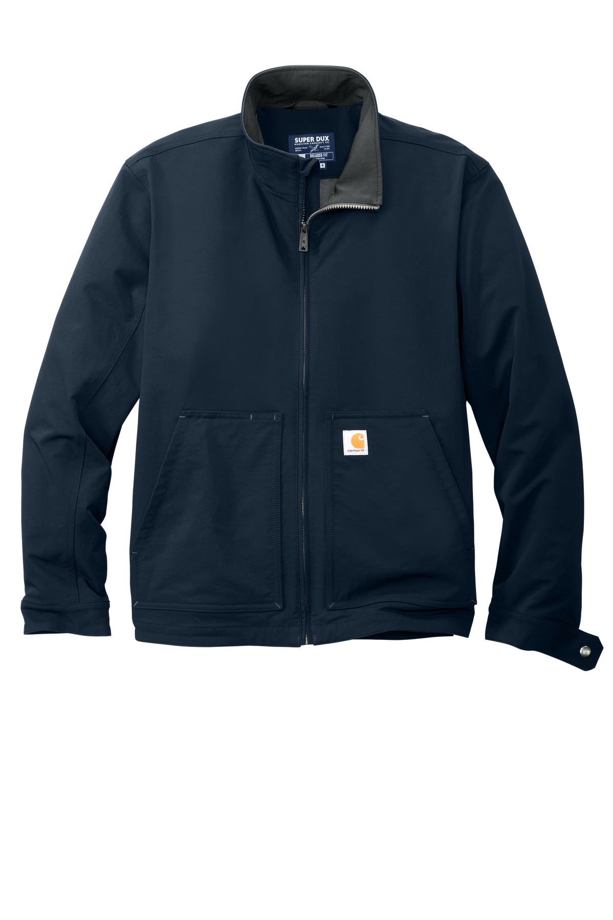 Front View of Navy Carhartt Super Dux Soft Shell Jacket CT105534