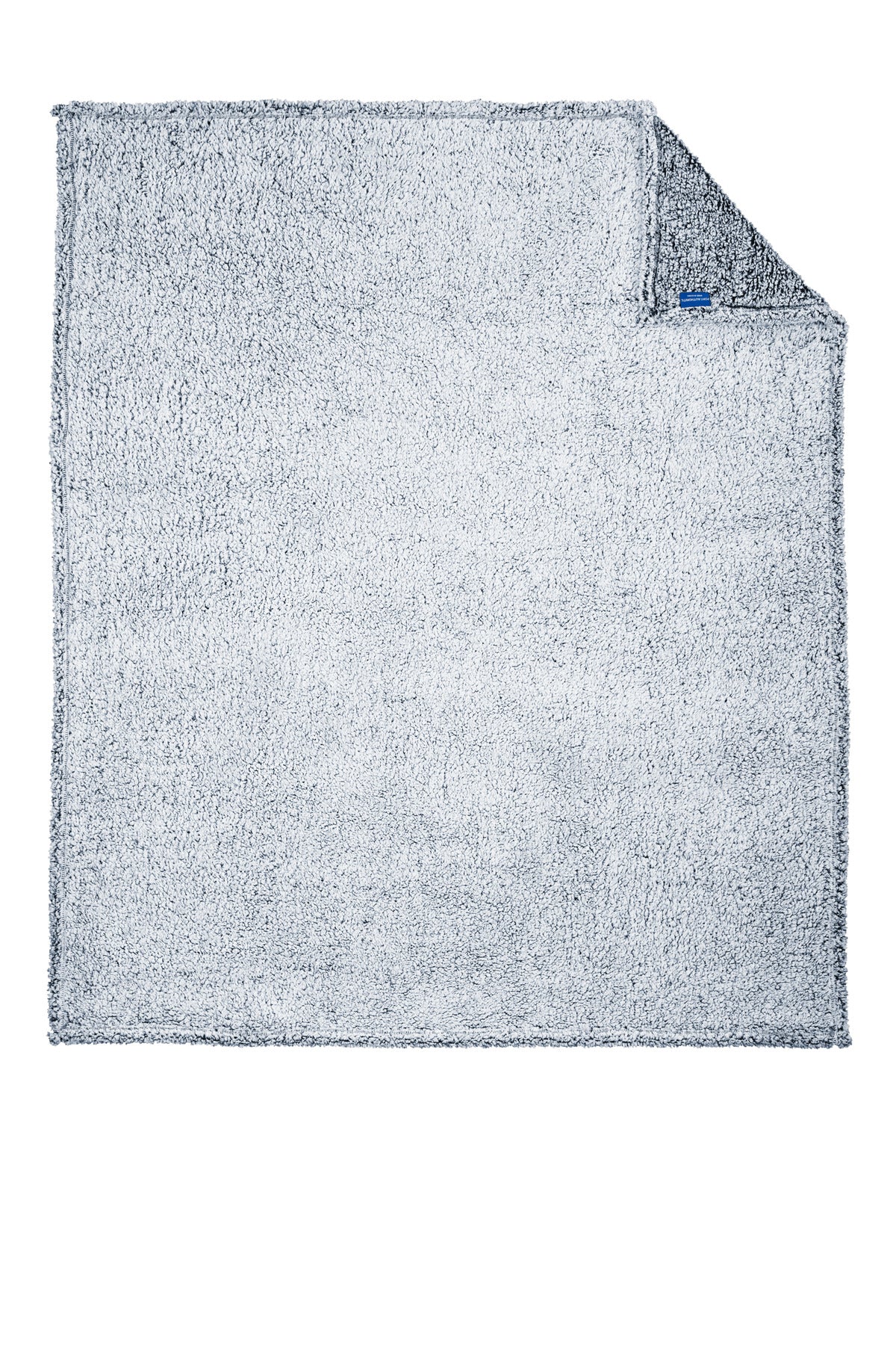 Front View of Navy Heather Port Authority Cozy Blanket. BP36
