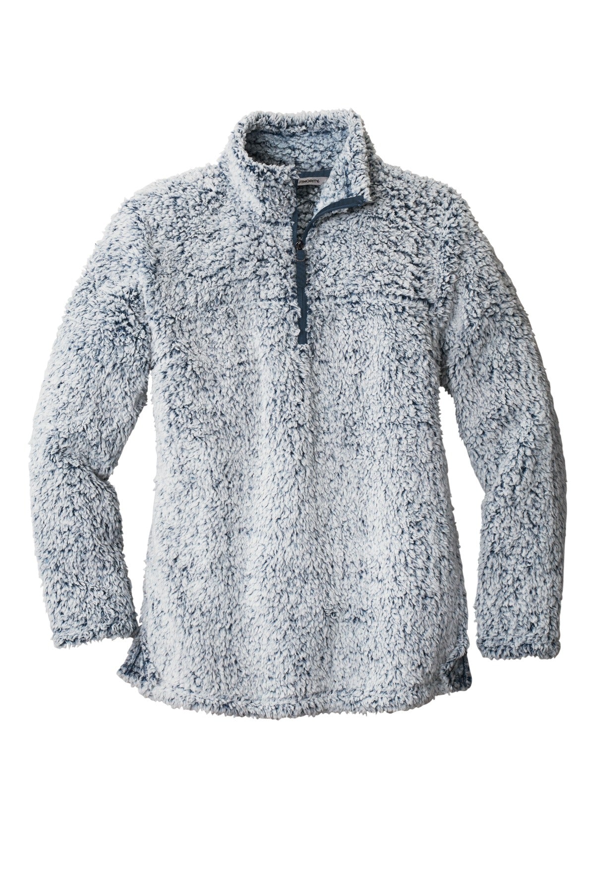 Front View of Navy Hthr Port Authority Women's Cozy 1/4-Zip Fleece L130