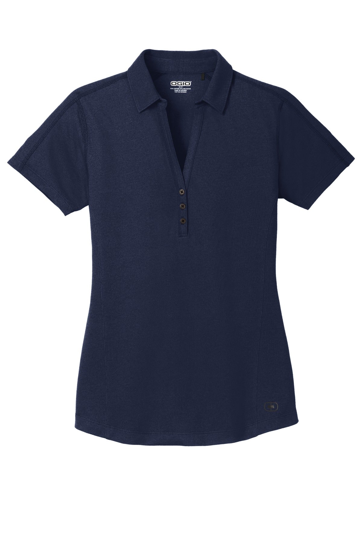 Front View of Navy OGIO Women's Onyx Polo. LOG126
