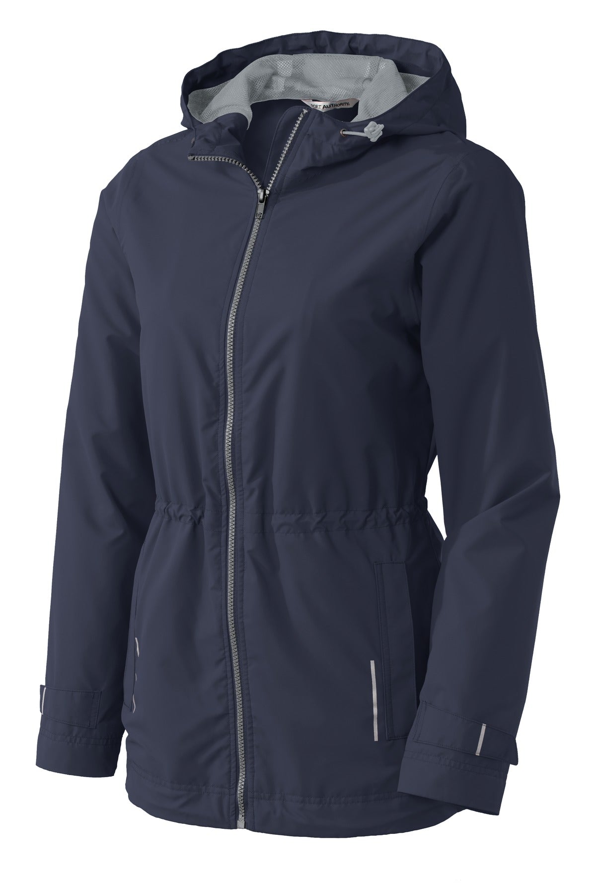 Front View of Navy Port Authority Women's Northwest Slicker. L7710