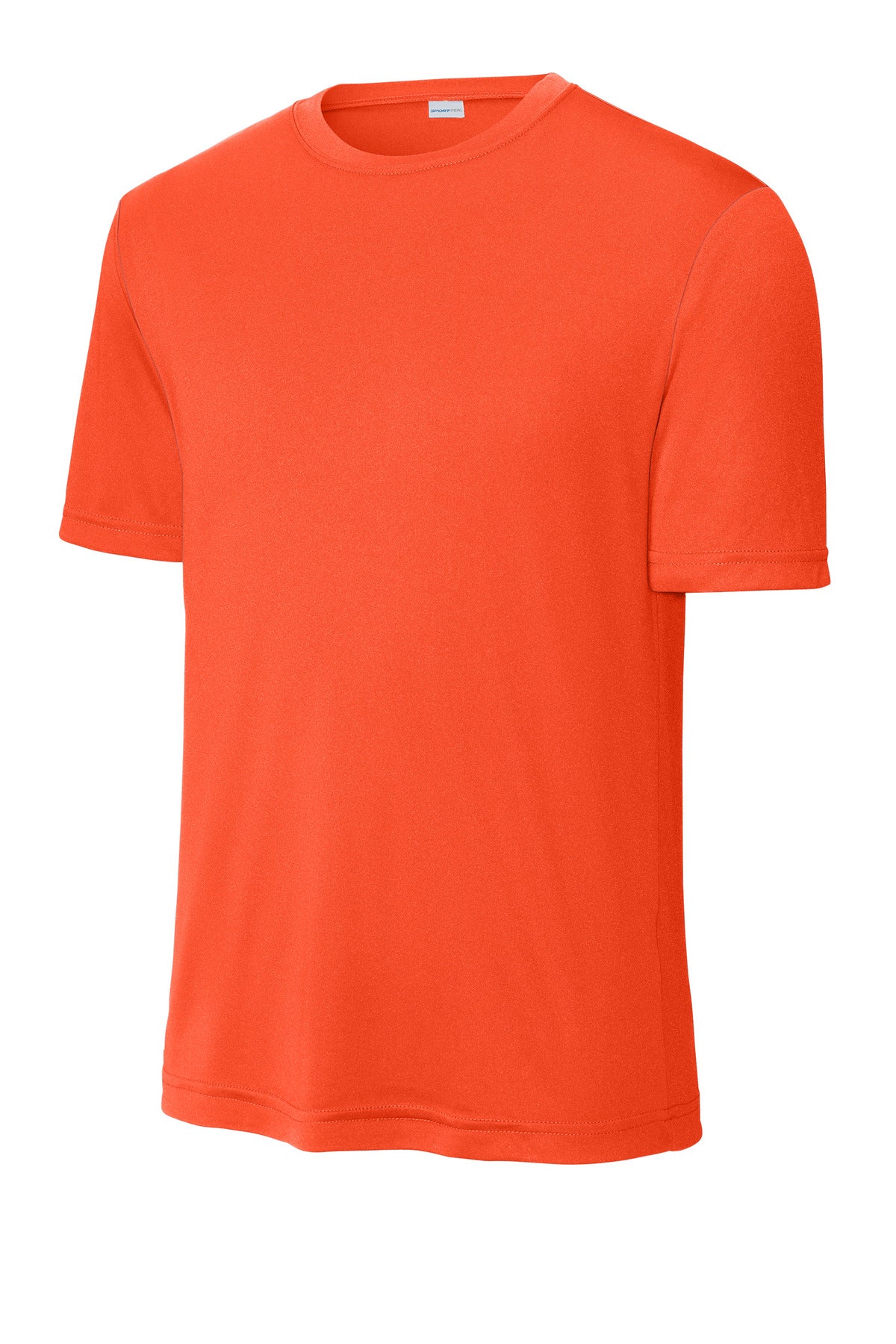 Front View of Neon Orange Sport-Tek Tall PosiCharge Competitor Tee. TST350