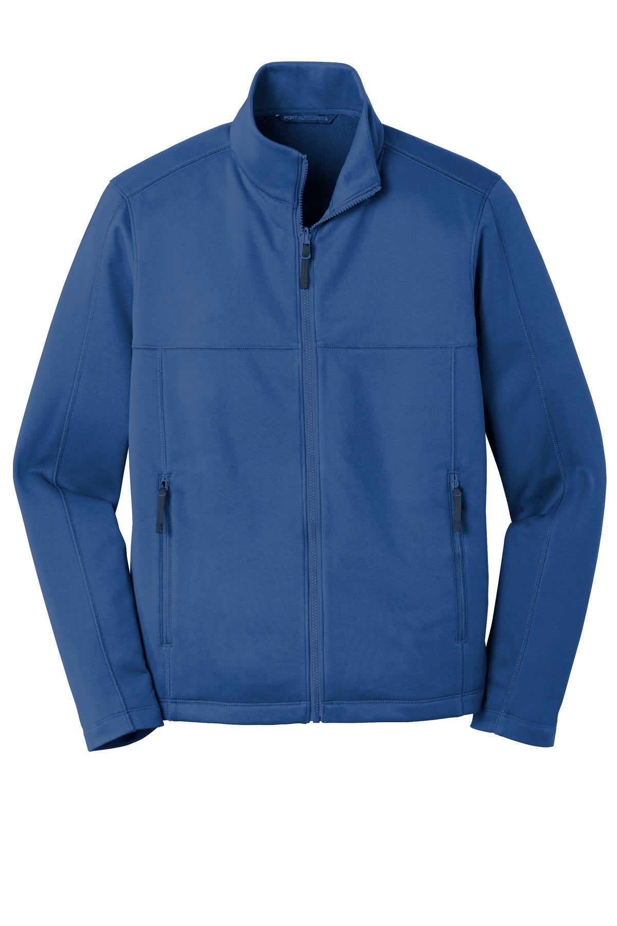 Front View of Night Sky Blue Port Authority Collective Smooth Fleece Jacket. F904