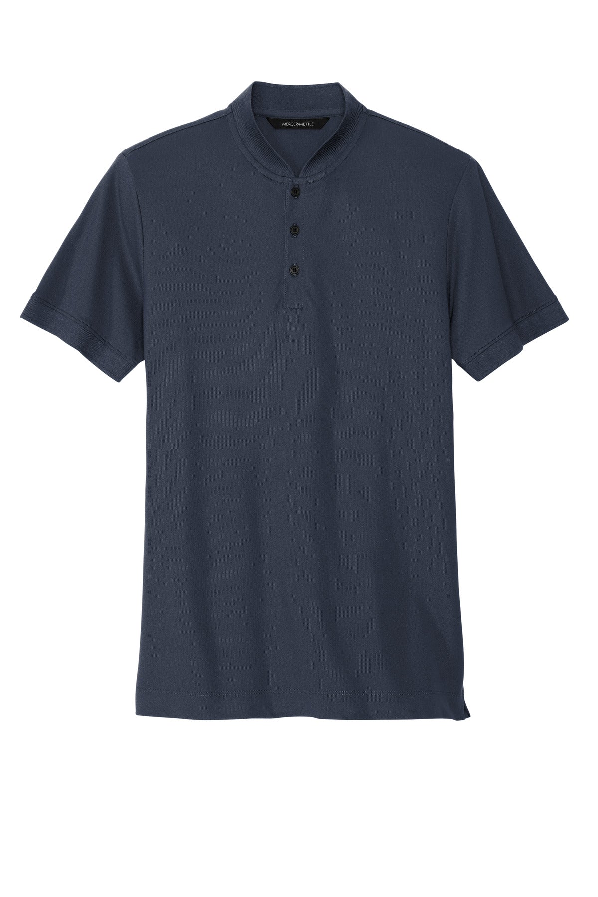 Front View of NightNavy Mercer+Mettle Stretch Pique Henley MM1008