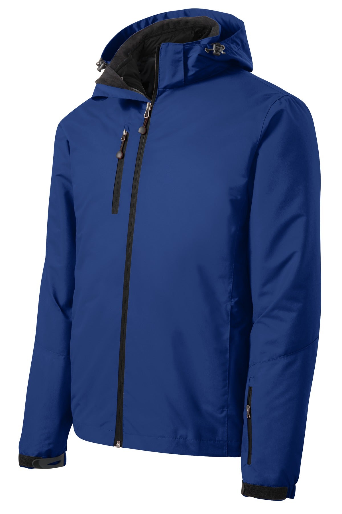 Front View of Nt Sky Blue/Bk Port Authority Vortex Waterproof 3-in-1 Jacket. J332