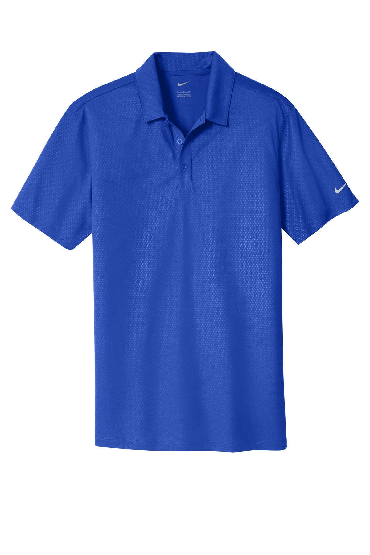 Front View of Old Royal Nike Dri-FIT Embossed Tri-Blade Polo. 838964