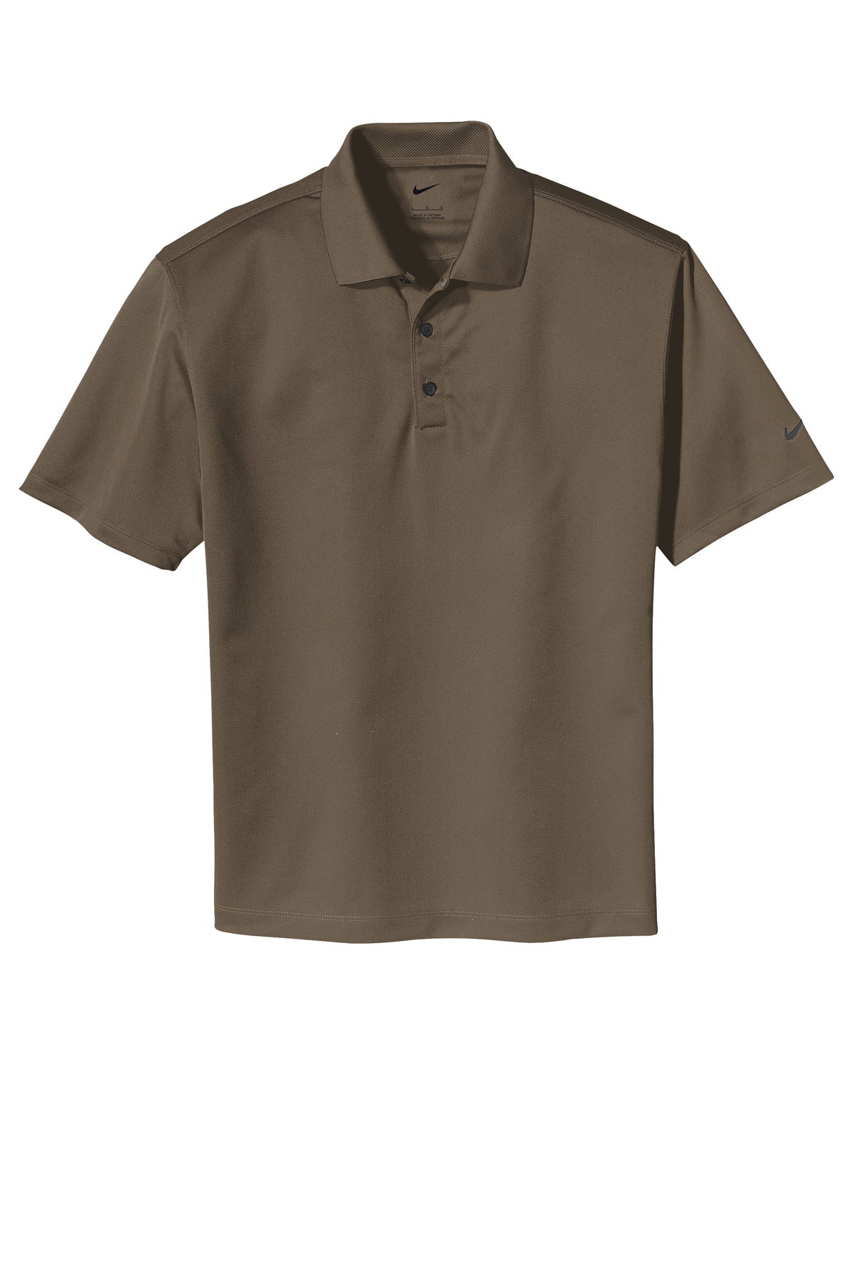 Front View of Olive Khaki Nike Tech Basic Dri-FIT Polo. 203690