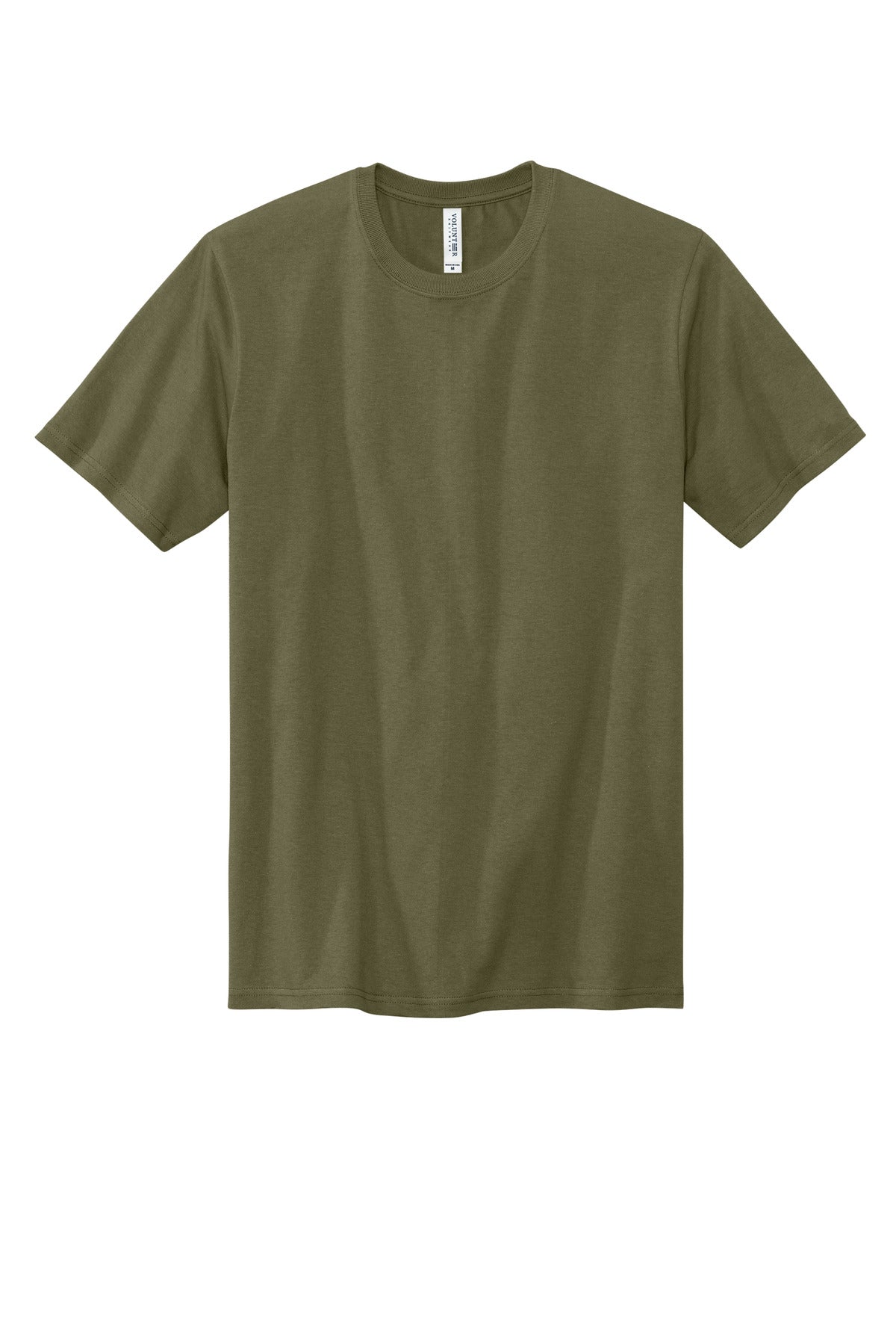 Front View of OlvDrabGn Volunteer Knitwear All-American Tee VL100