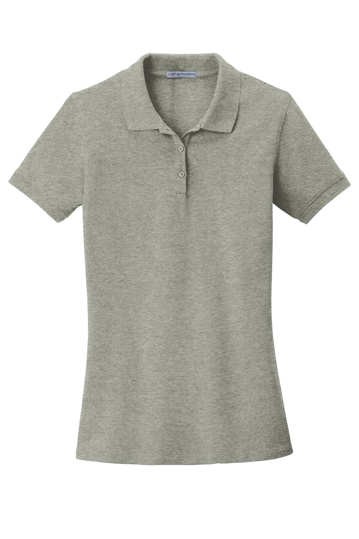 Front View of Oxford Heather Port Authority Women's EZCotton Polo. LK8000