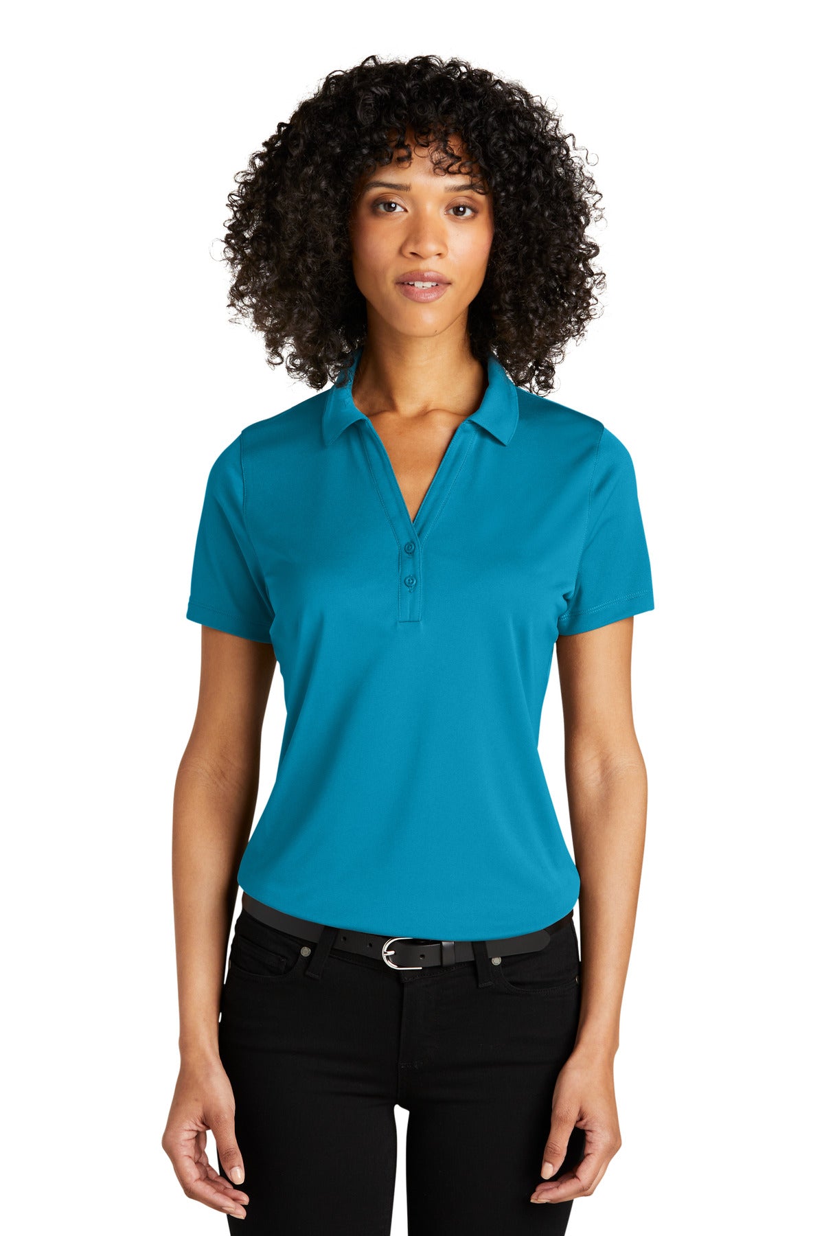 Front View of ParcelBlue Port Authority Women's C-FREE Performance Polo LK863