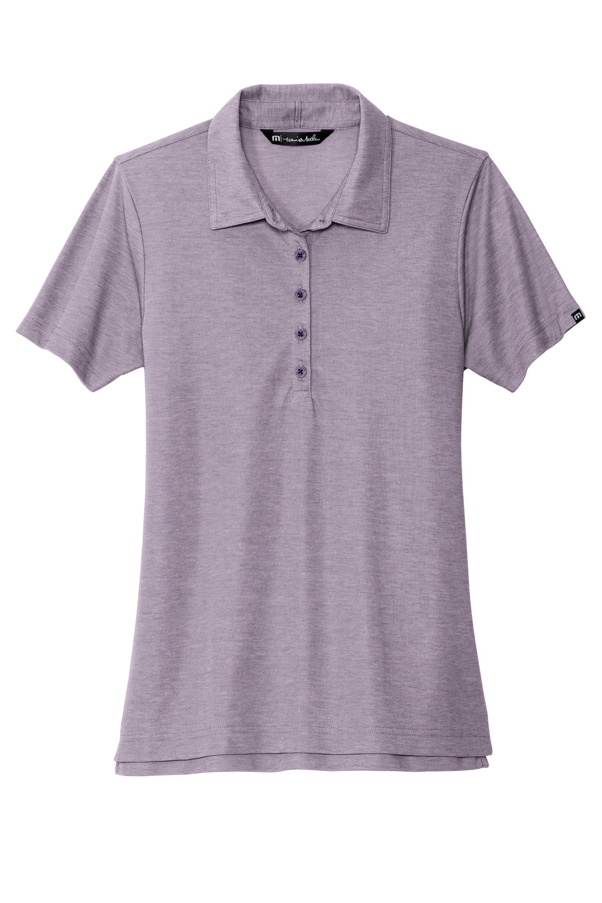 Front View of PrplSageHt TravisMathew Women's Oceanside Heather Polo TM1WW002