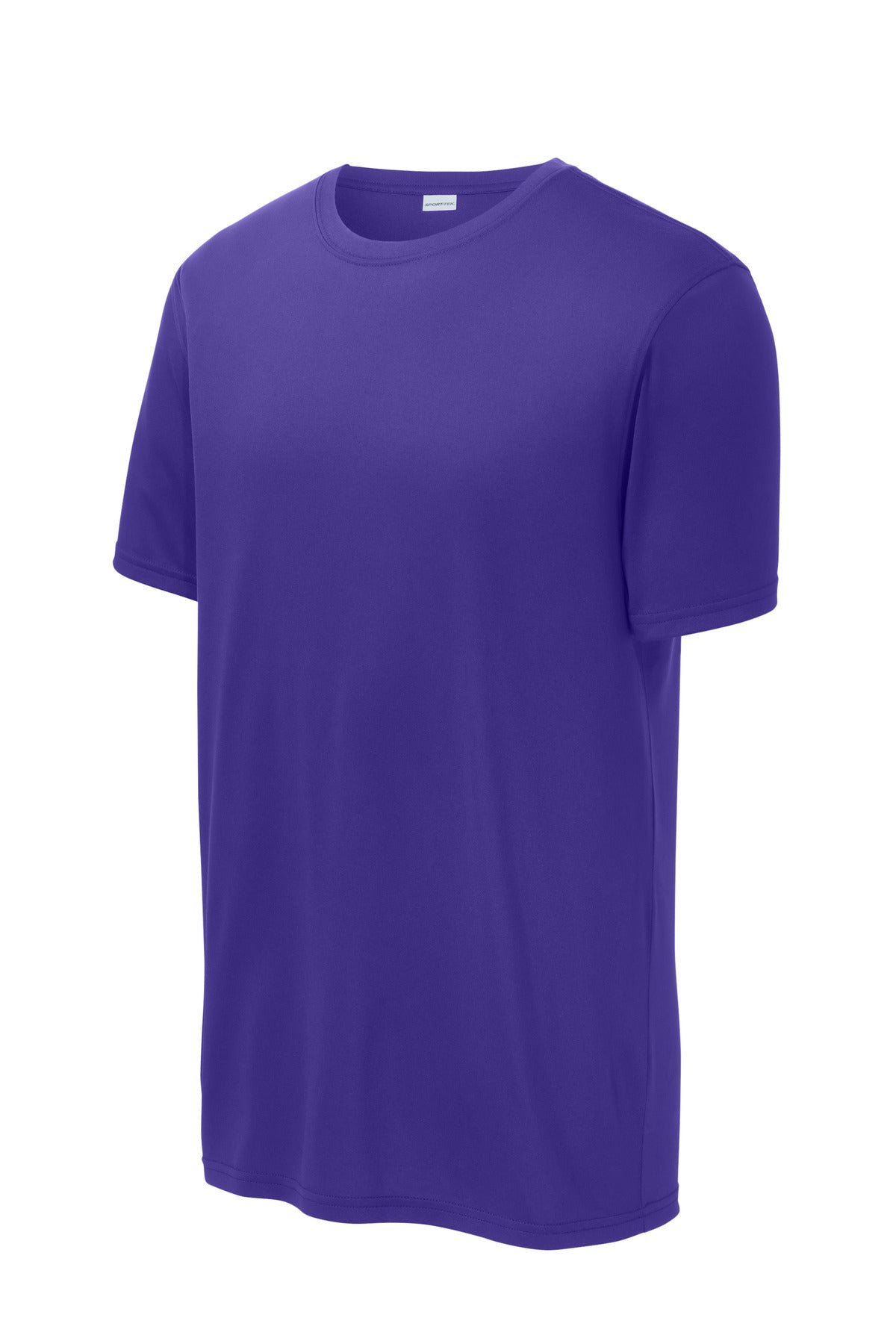 Front View of Purple Sport-Tek Echo Tee ST760