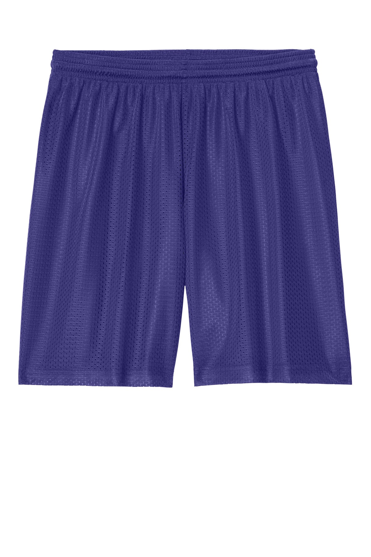Front View of Purple Sport-Tek PosiCharge Mesh 7" Short ST5100