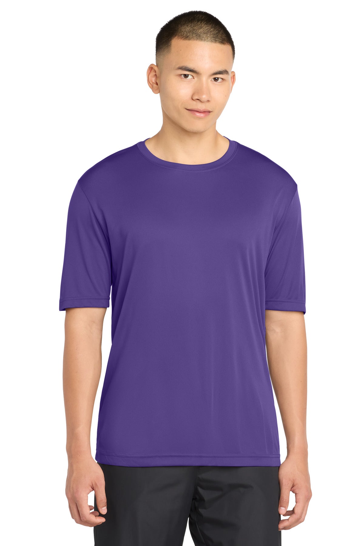 Front View of Purple Sport-Tek Tall PosiCharge Competitor Tee. TST350