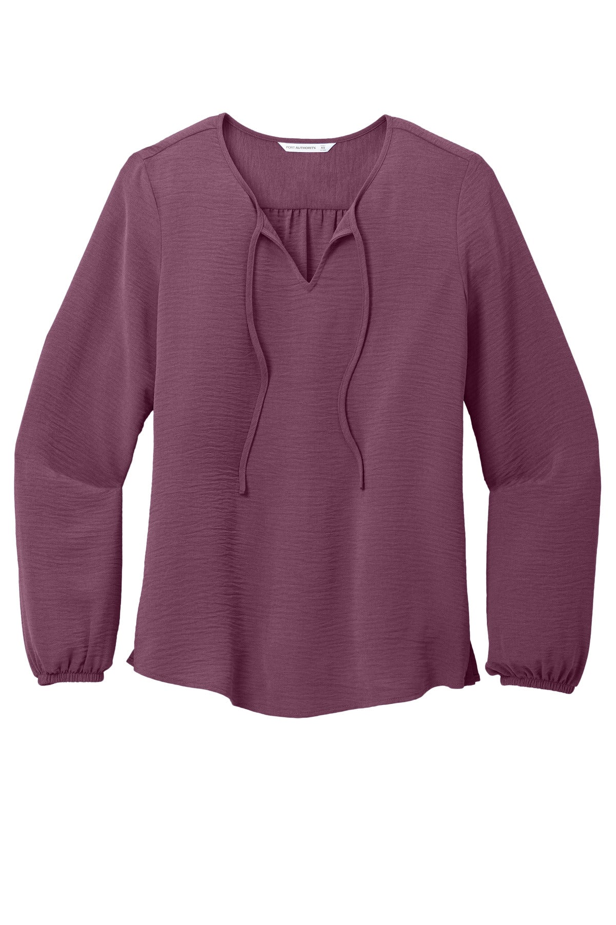 Front View of PurpleMist Port Authority Women's Textured Crepe Blouse LW714