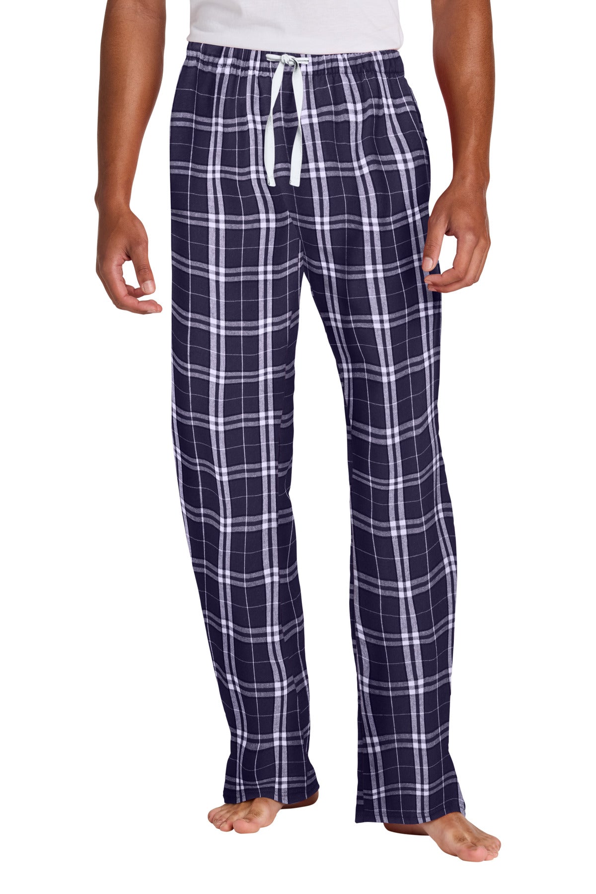 Front View of Purple/Wh District Flannel Plaid Pant. DT1800