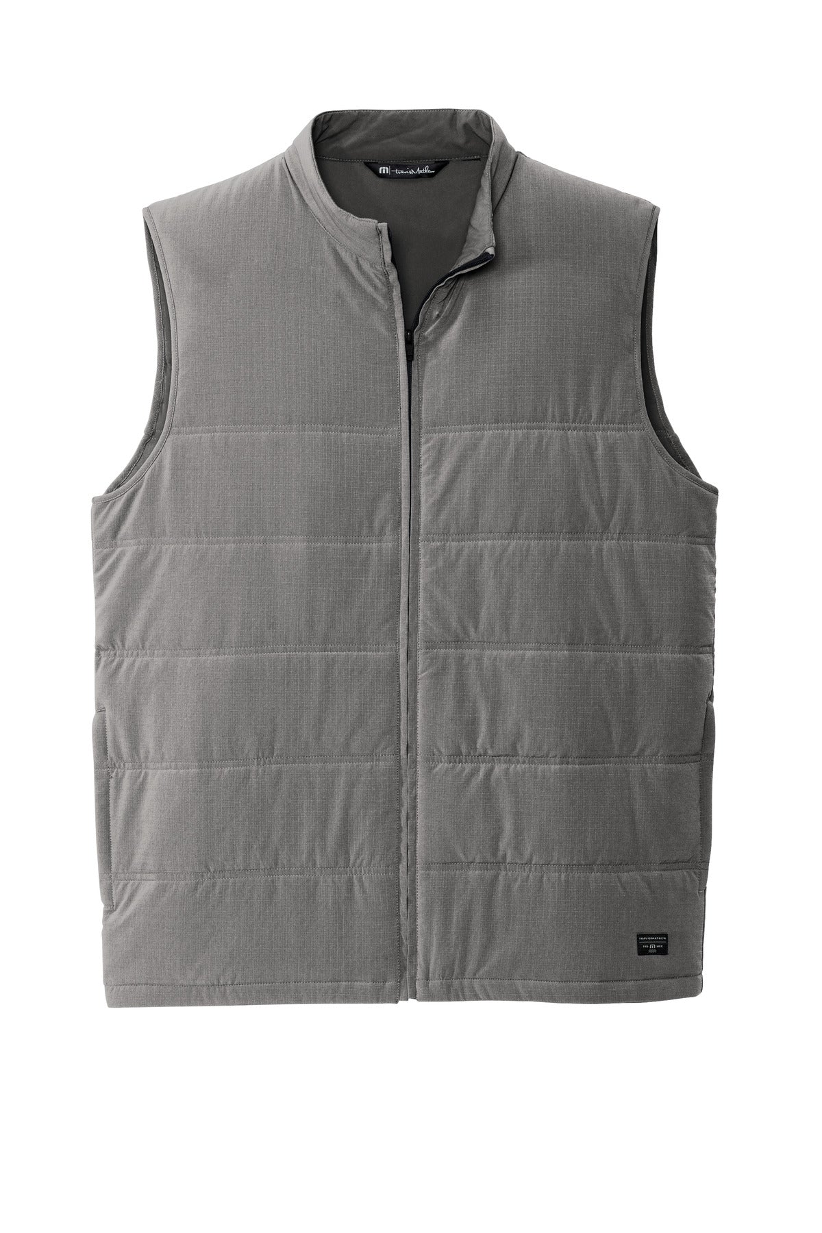 Front View of QuiShaGrey TravisMathew Cold Bay Vest TM1MW453