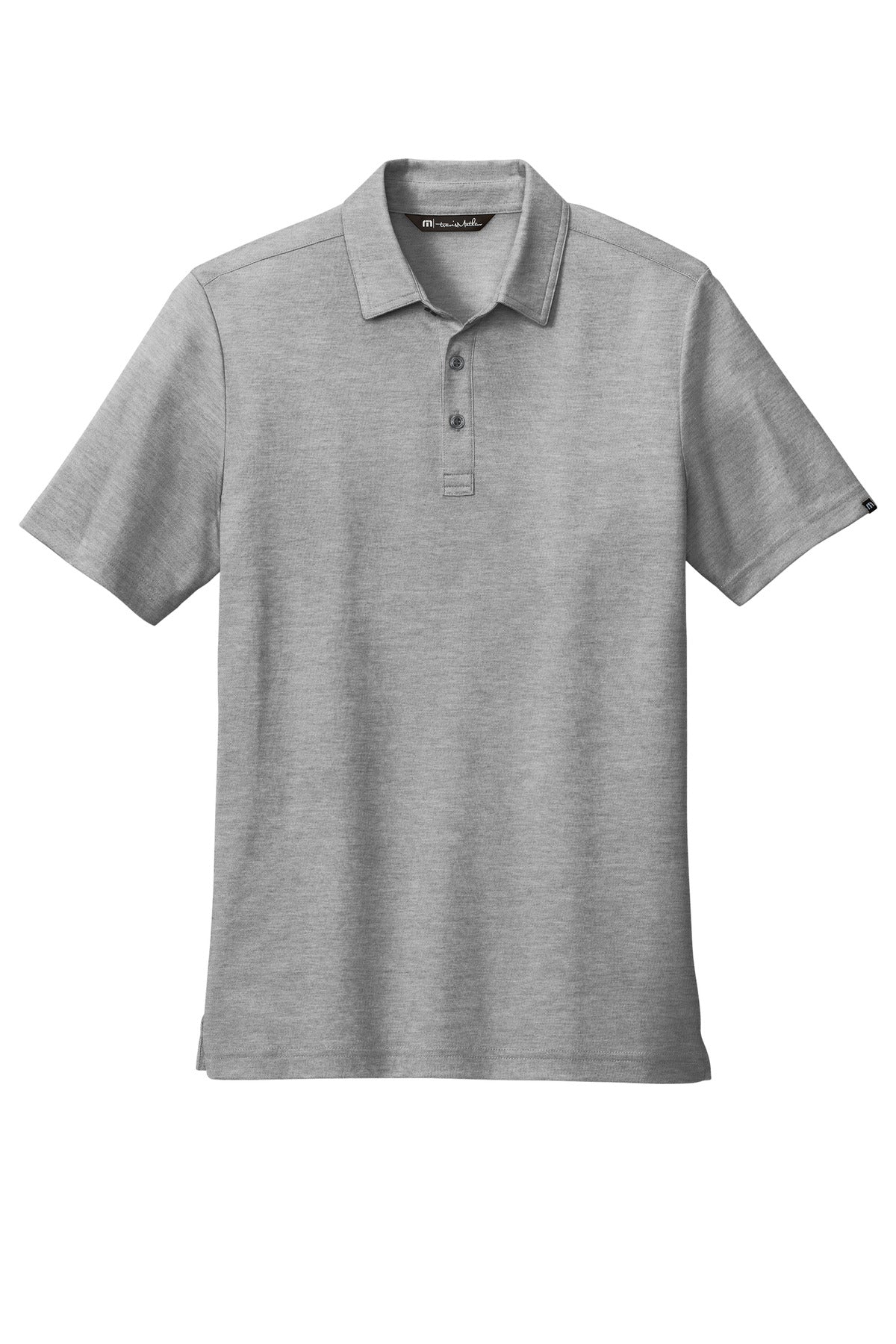 Front View of QuiShaGyHt TravisMathew Oceanside Heather Polo. TM1MU412